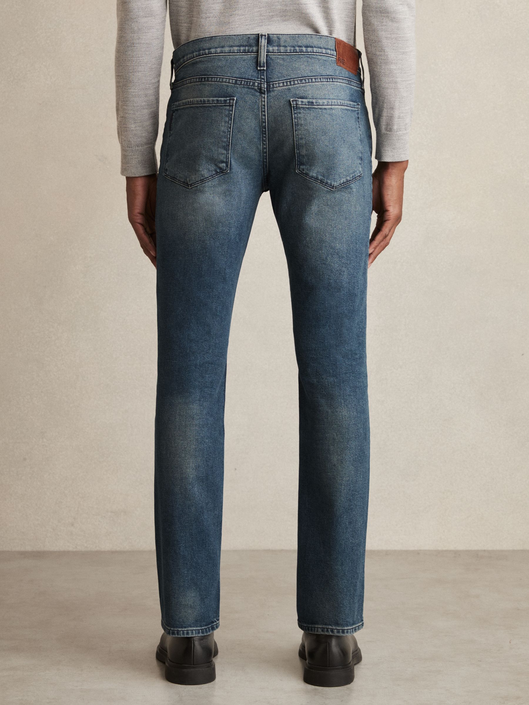 Paige Slim-Leg Jeans in Mid Blue Wash - Image 5 of 6