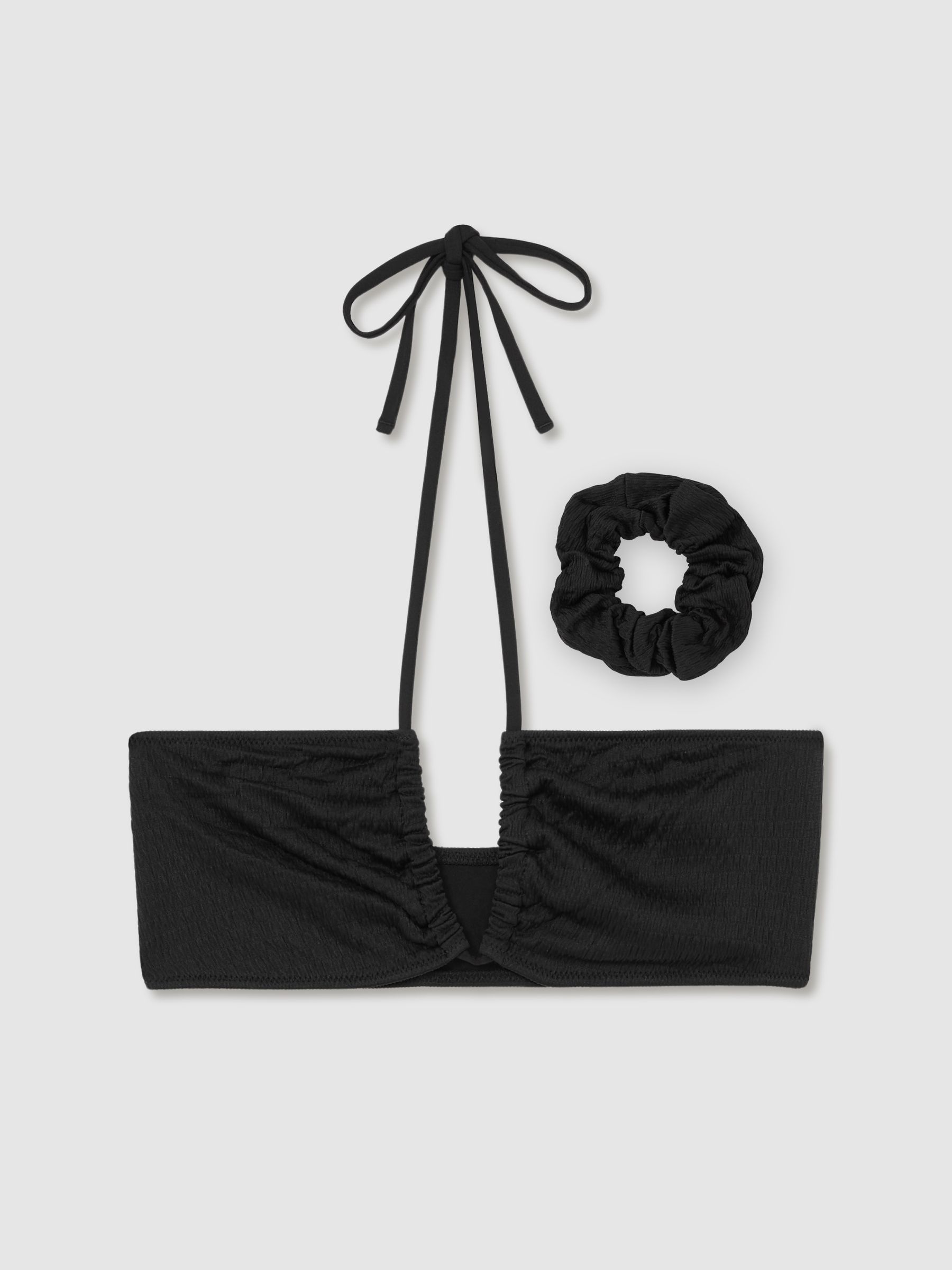 Calvin Klein Crinkle Bralette Bikini Top in Black - image 1