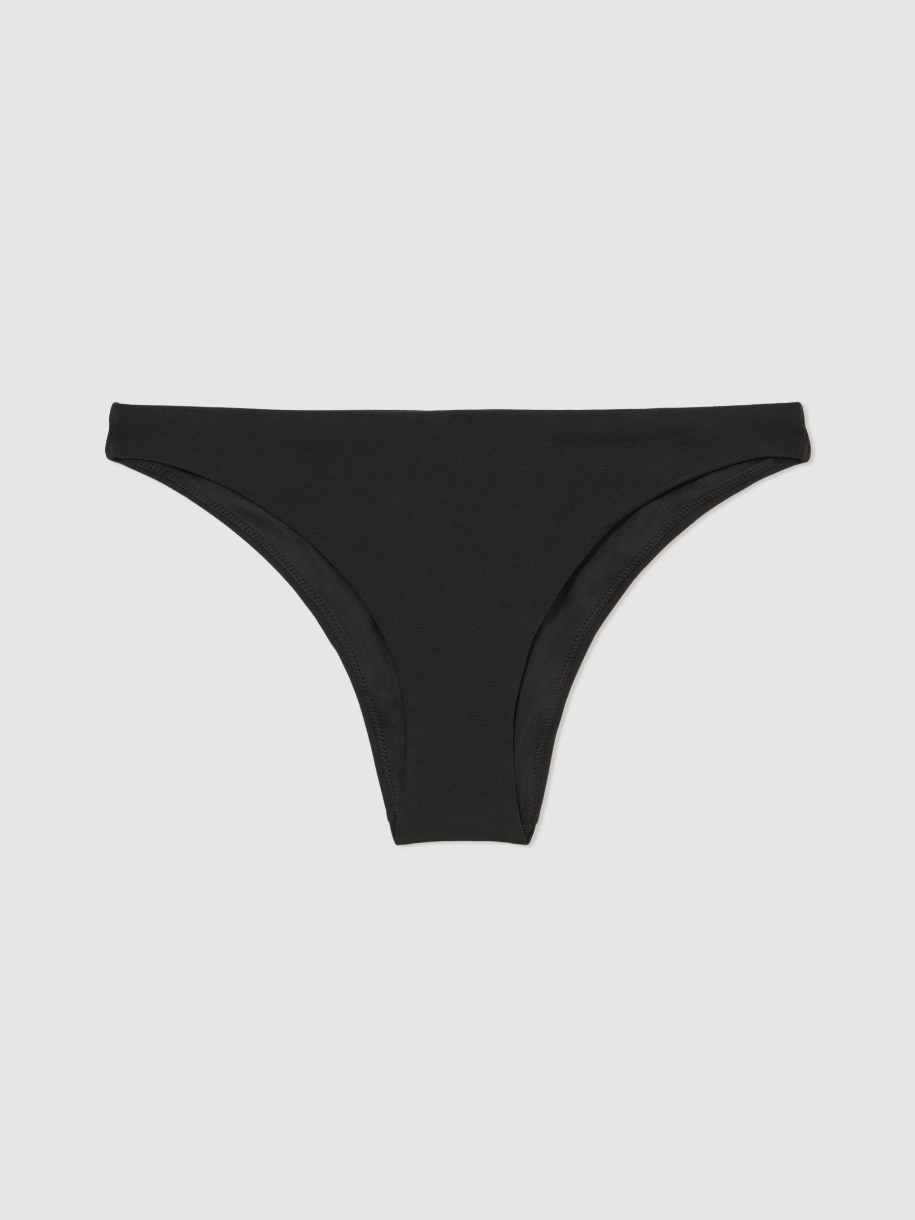 Crepe Bikini Bottoms in Black - Image 2 of 6