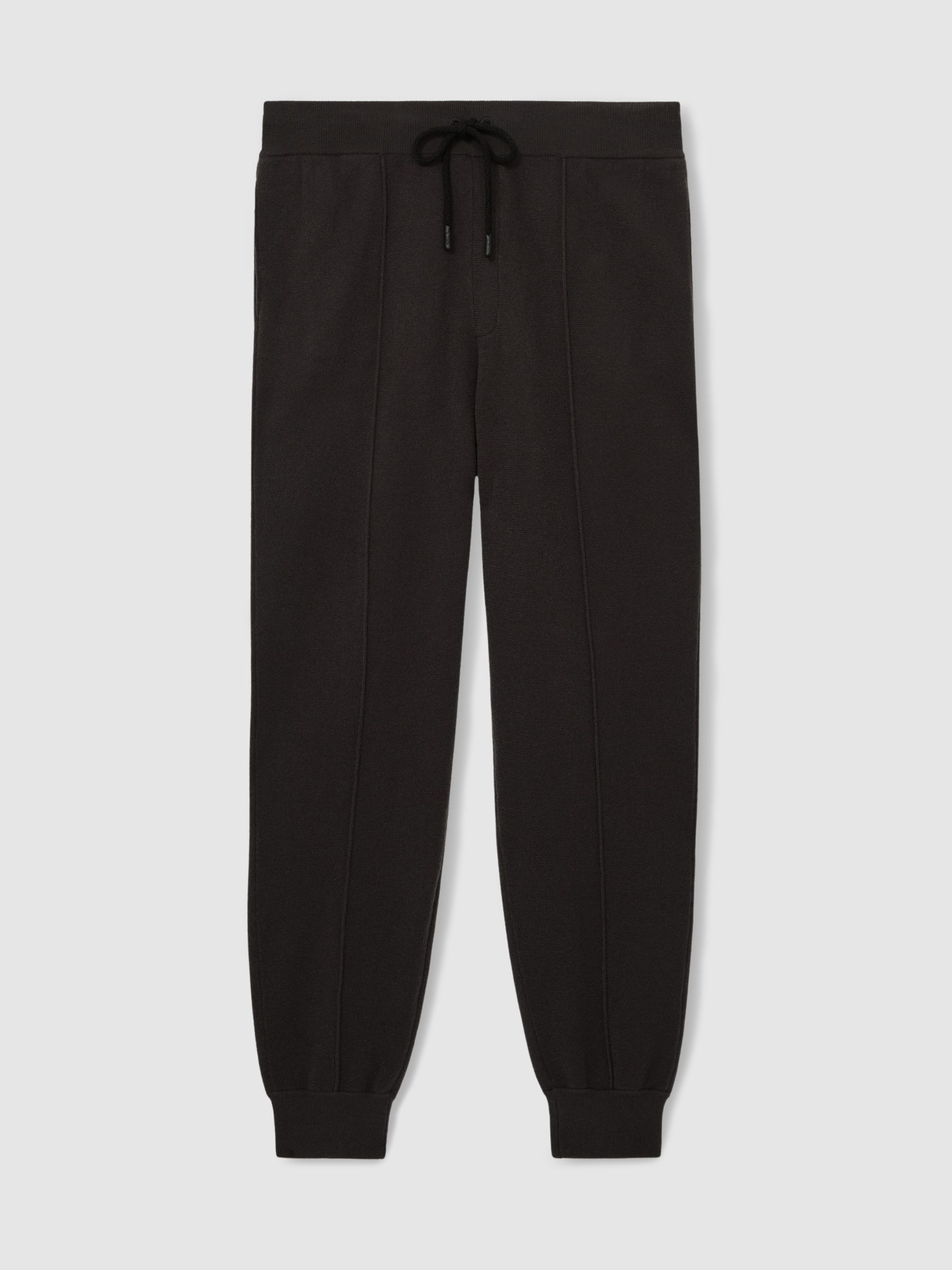 Paige Compact-Knit Drawstring Trousers in Dark Grey - Image 2 of 6