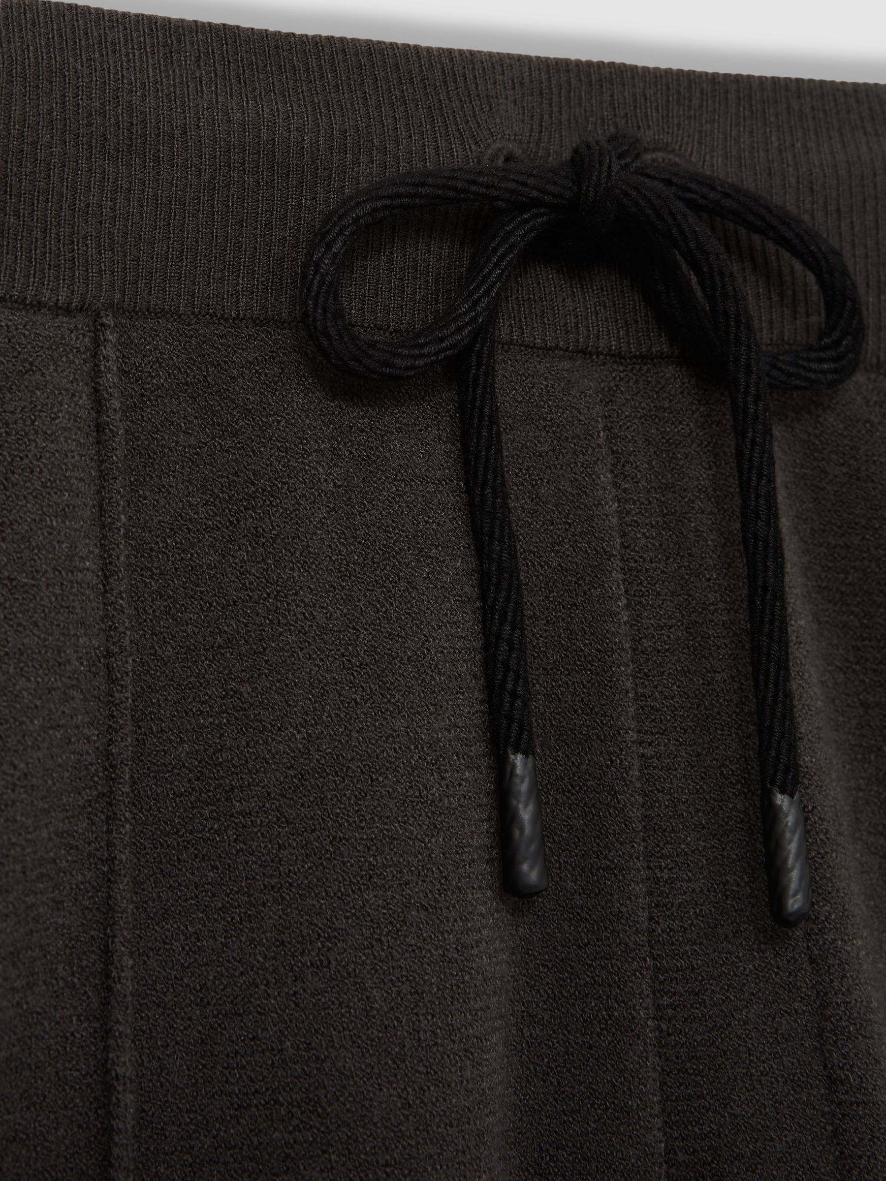 Paige Compact-Knit Drawstring Trousers in Dark Grey - Image 6 of 6