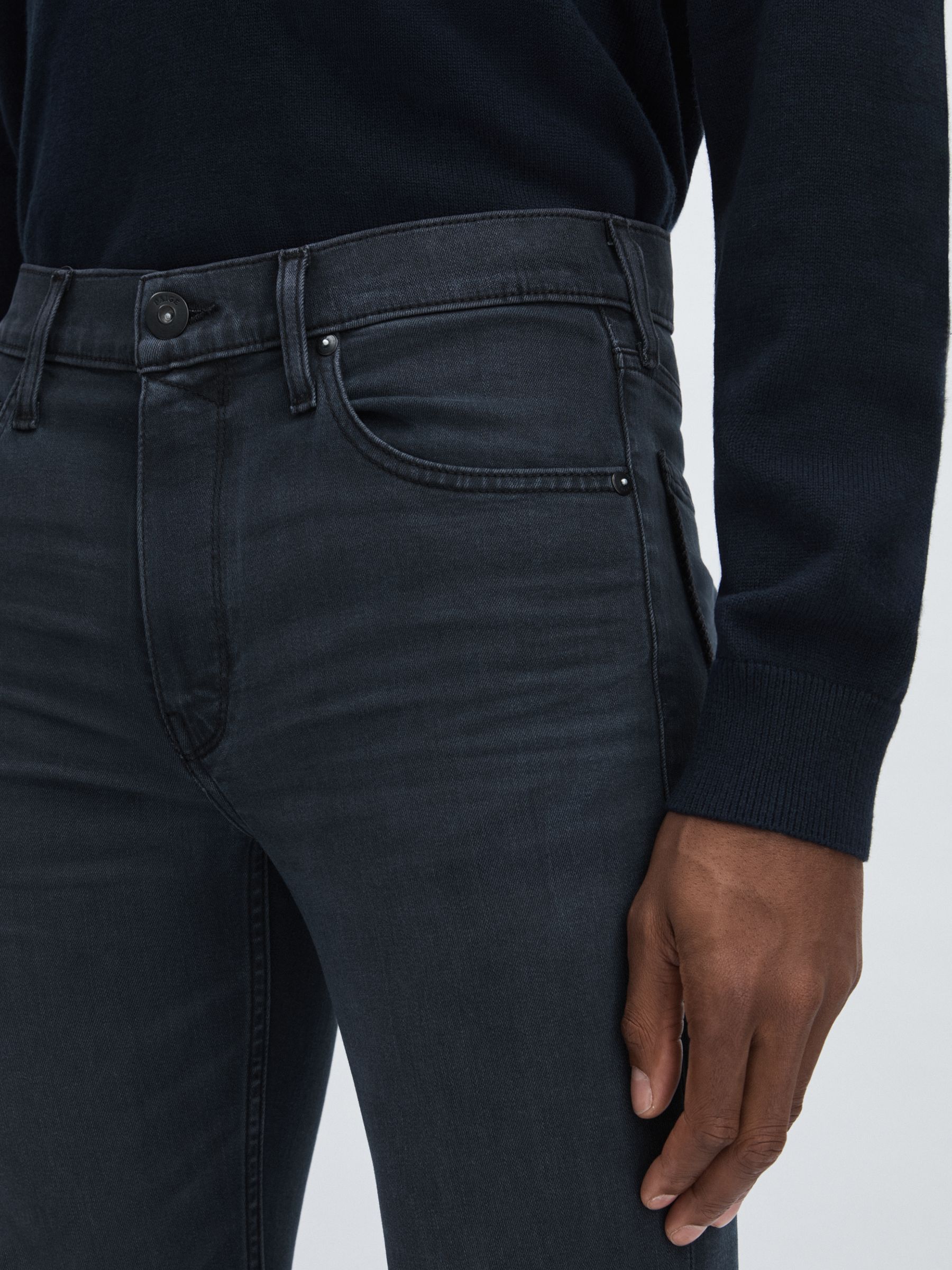 Paige Slim Leg Stretch Jeans in Navy/Black - Image 4 of 6