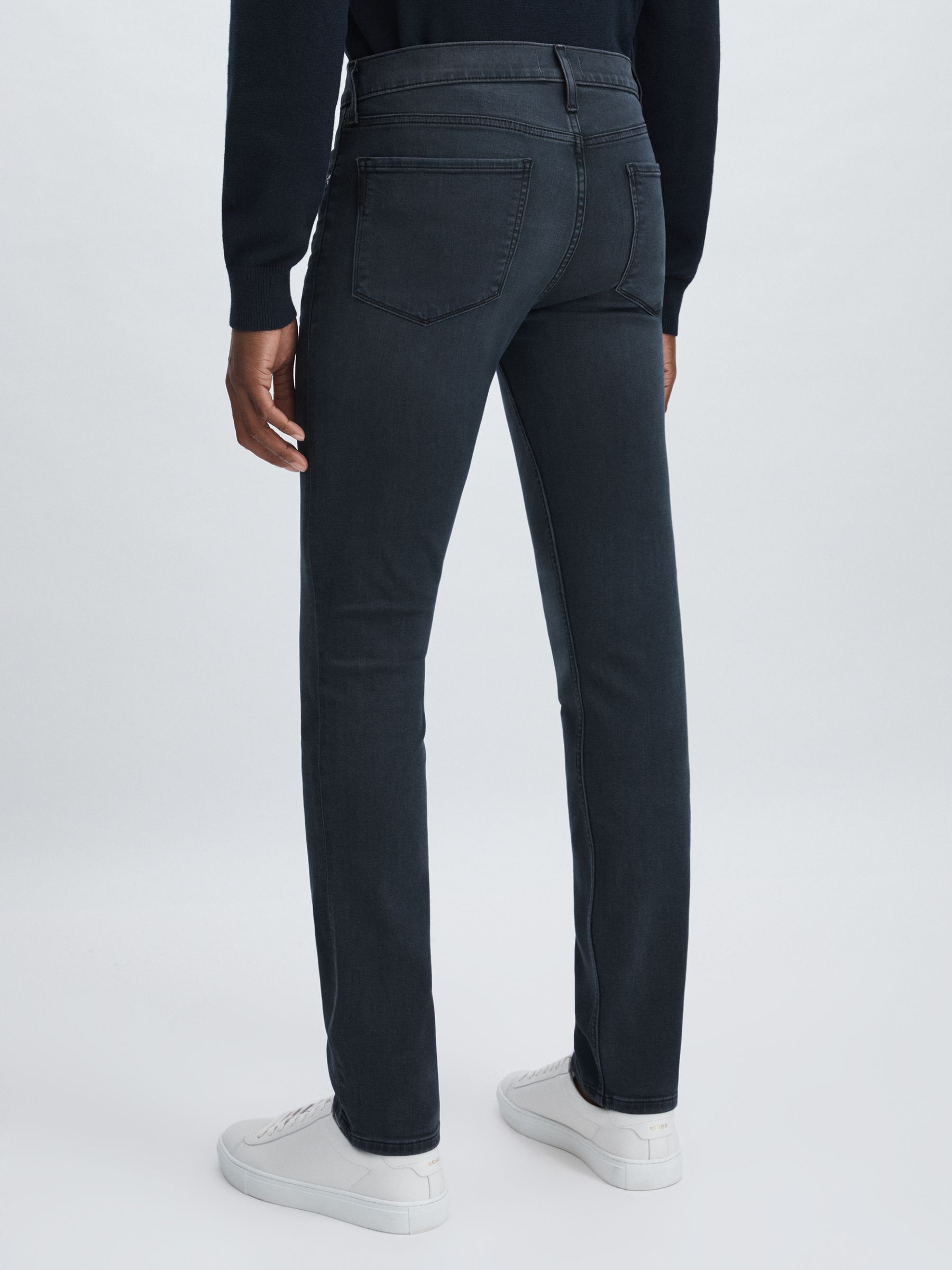 Paige Slim Leg Stretch Jeans in Navy/Black - Image 5 of 6