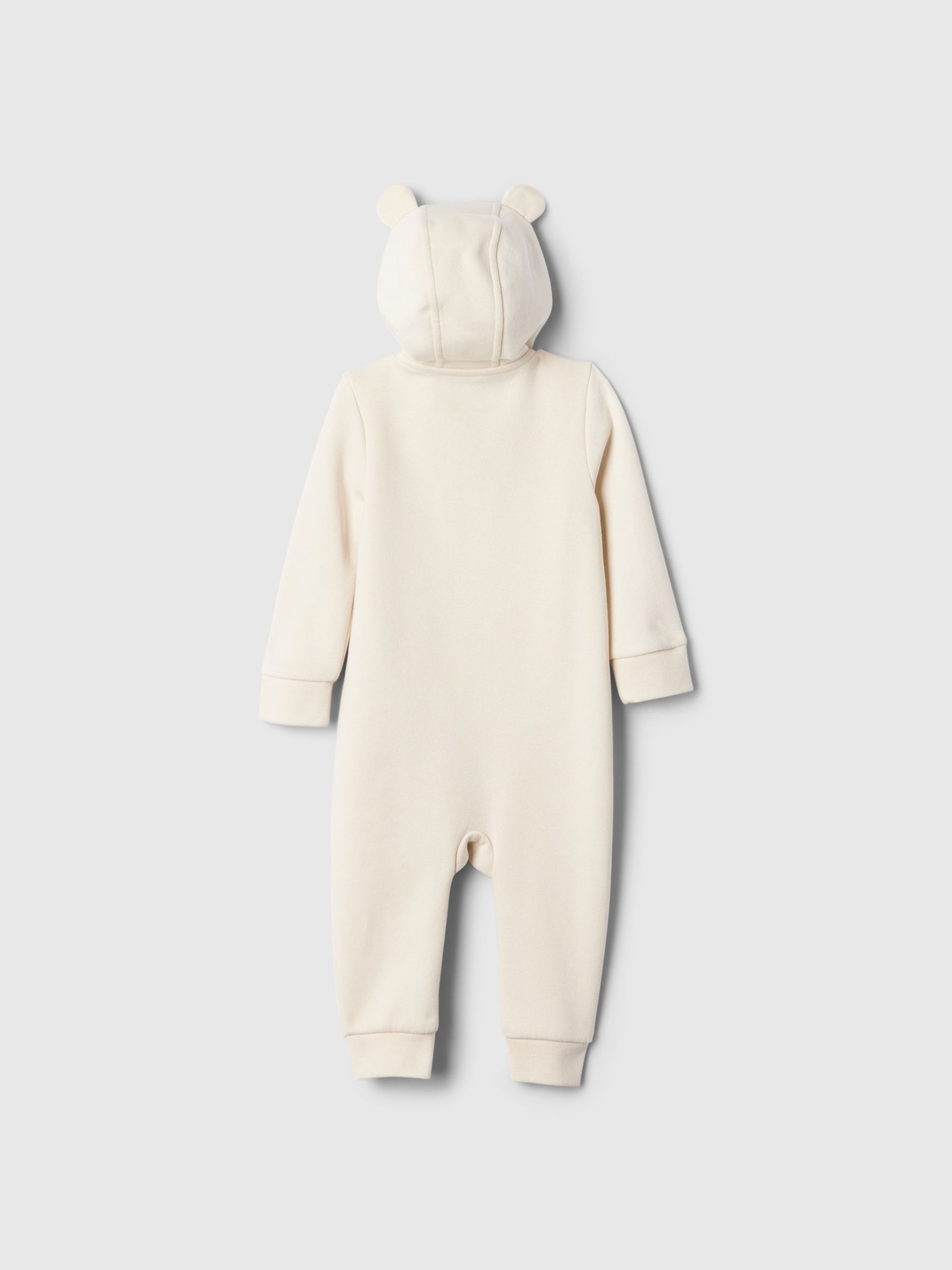Beige Logo Zip Hooded All in One (Newborn - 24mths) - Image 2 of 3
