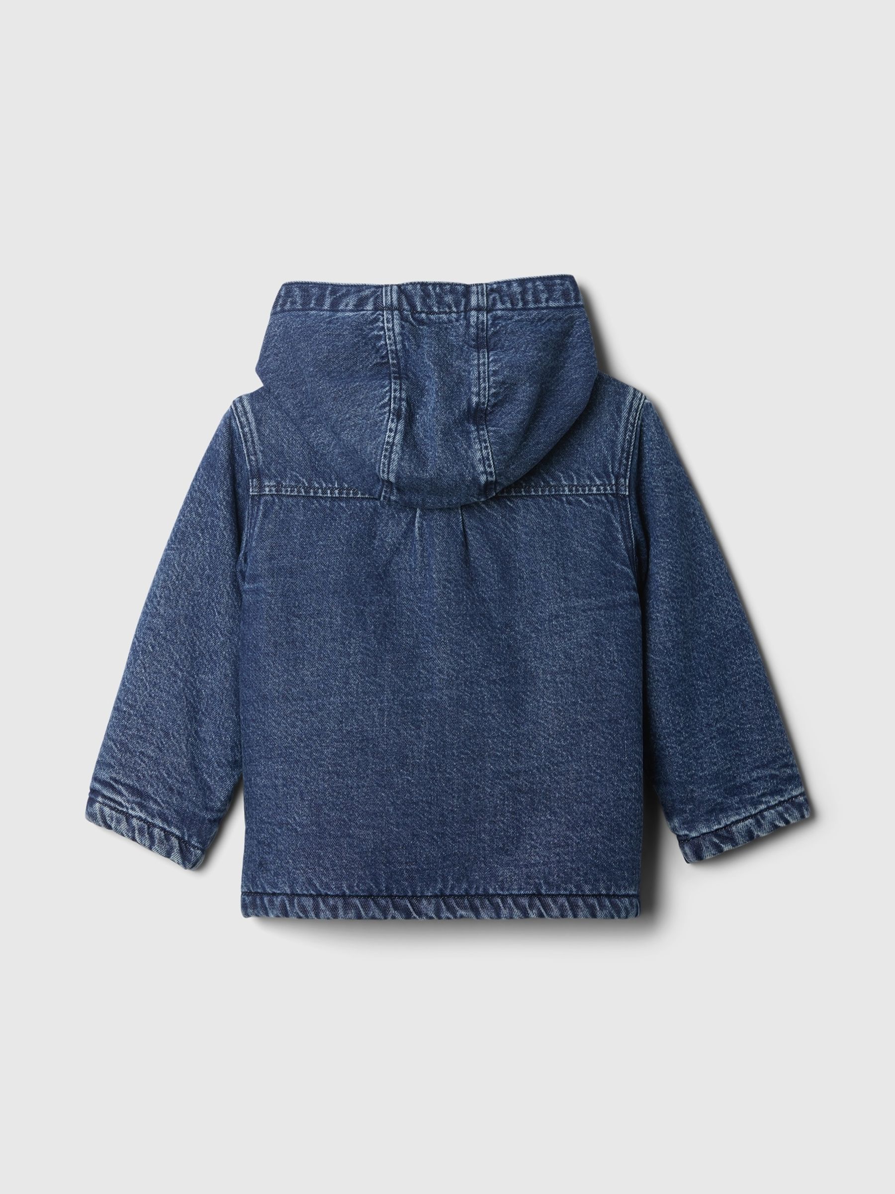 Blue Paddington Toggle Denim Duffle Coat Jacket (6mths-5yrs) - Image 2 of 3