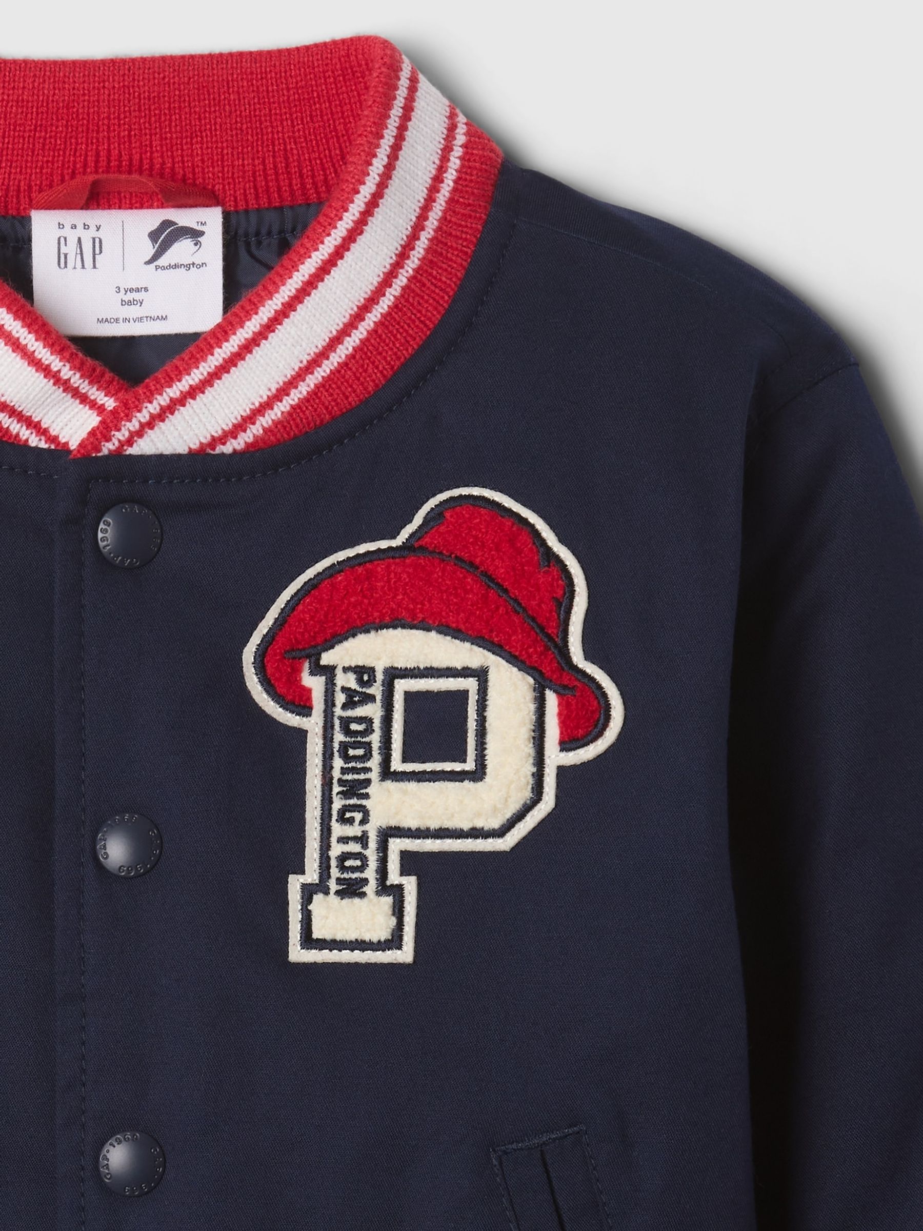 Navy Blue Paddington Varsity Jacket (6mths-5yrs) - Image 3 of 4