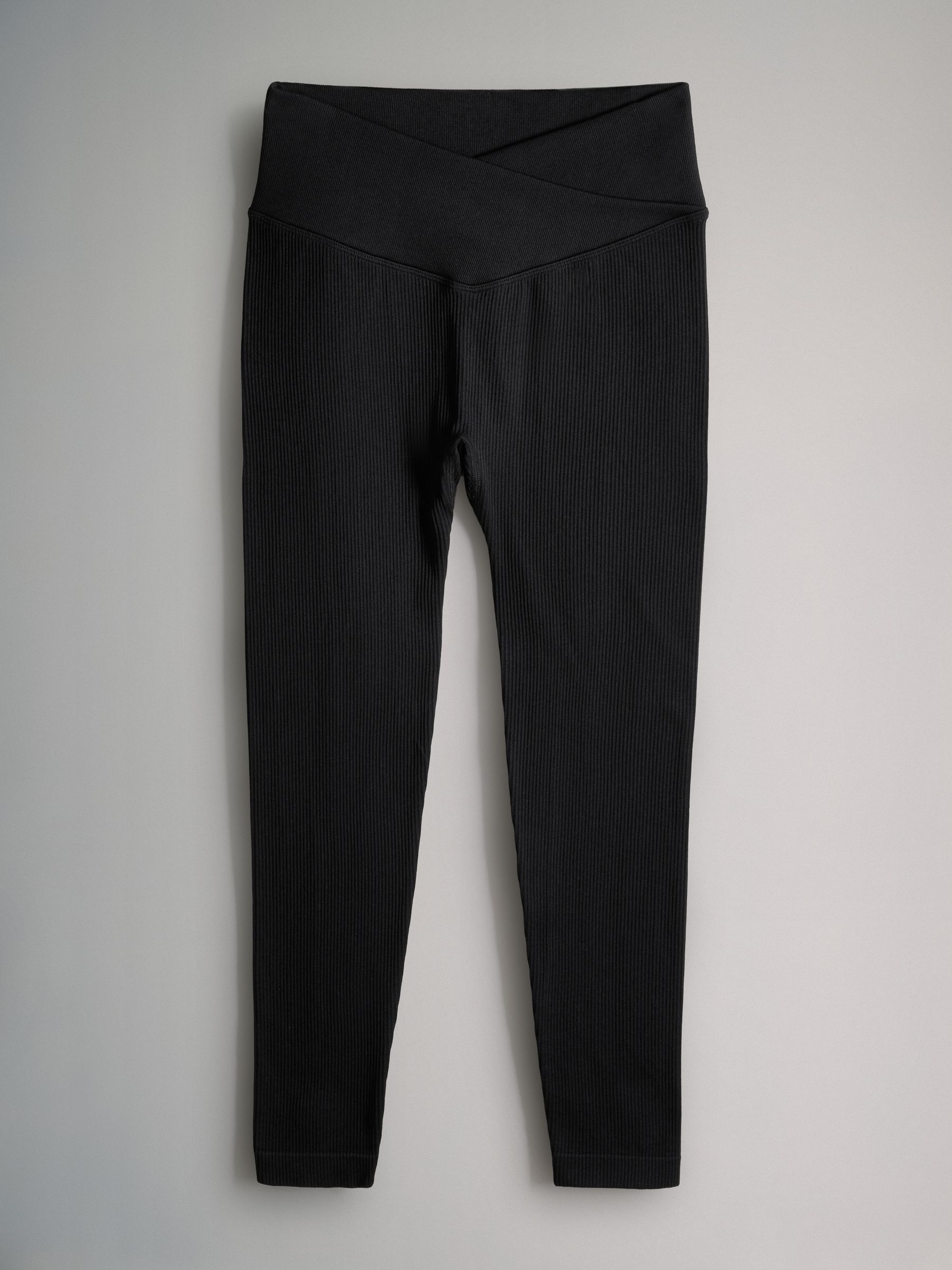 Black/Black/Charcoal - 3 Pack Ribbed Seamless Leggings - Image 3 of 5
