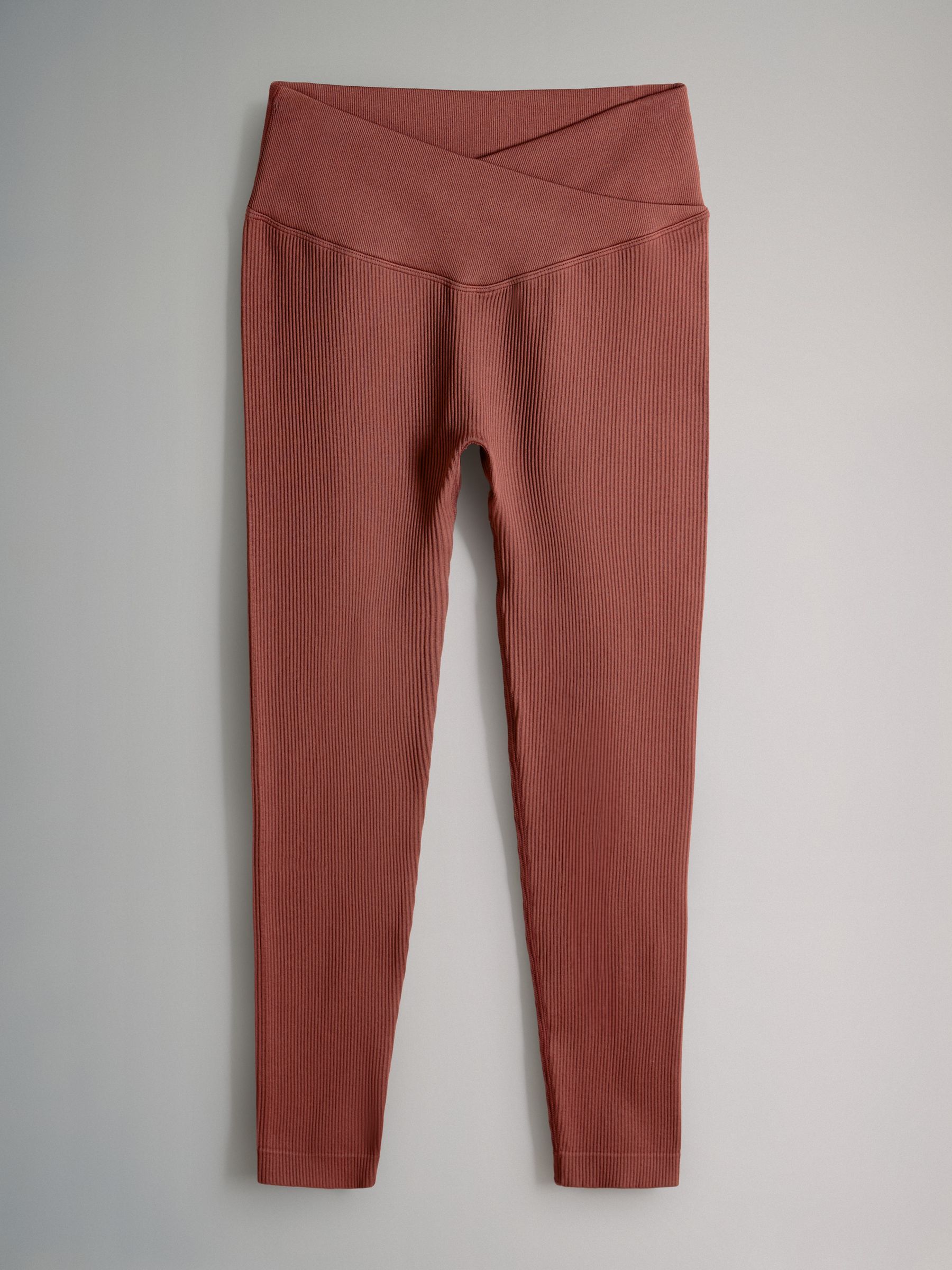 Brown/Pink/Neutral - 3 Pack Ribbed Seamless Leggings - Image 10 of 13