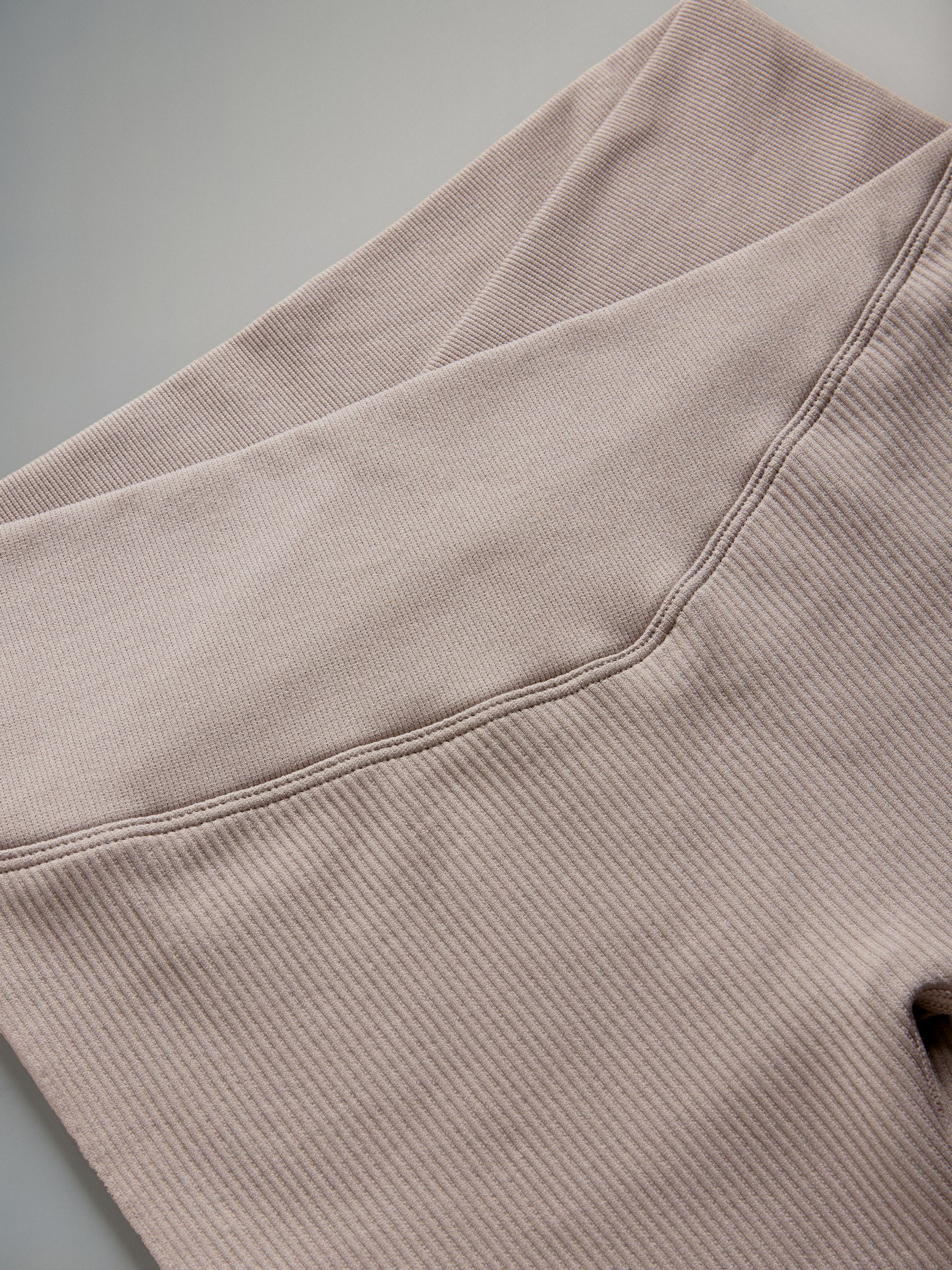 Brown/Pink/Neutral 3 Pack Ribbed Seamless Leggings - Image 6 of 6