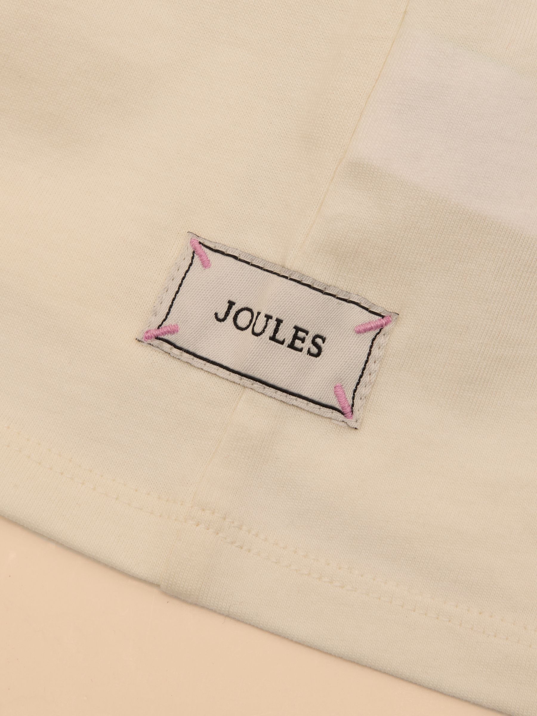 Girls' Astra Cream Seahorse Applique Cotton T-Shirt - Image 4 of 4