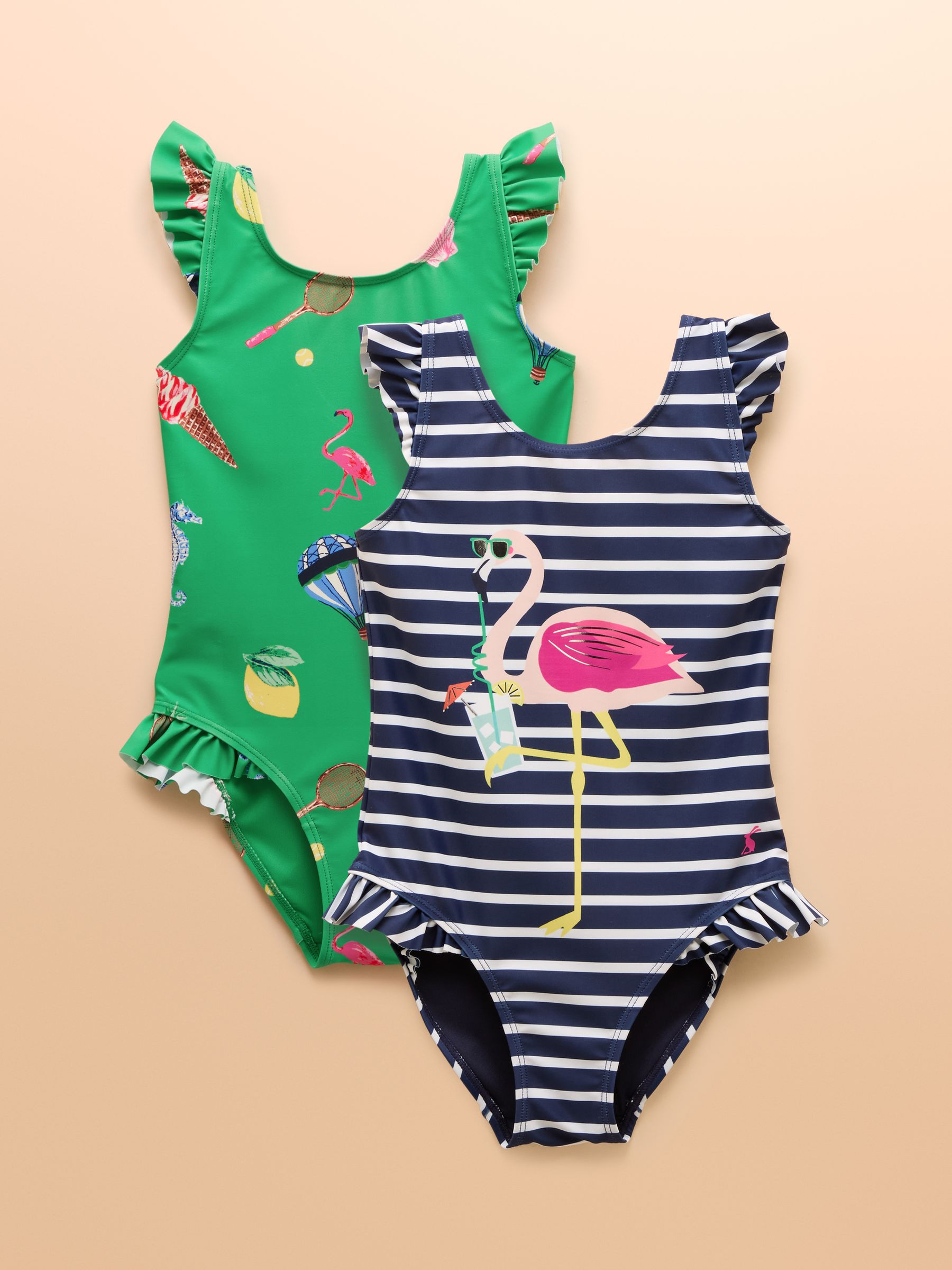 Splash Blue/Green Pack of Two Swimsuits - Image 1 of 9