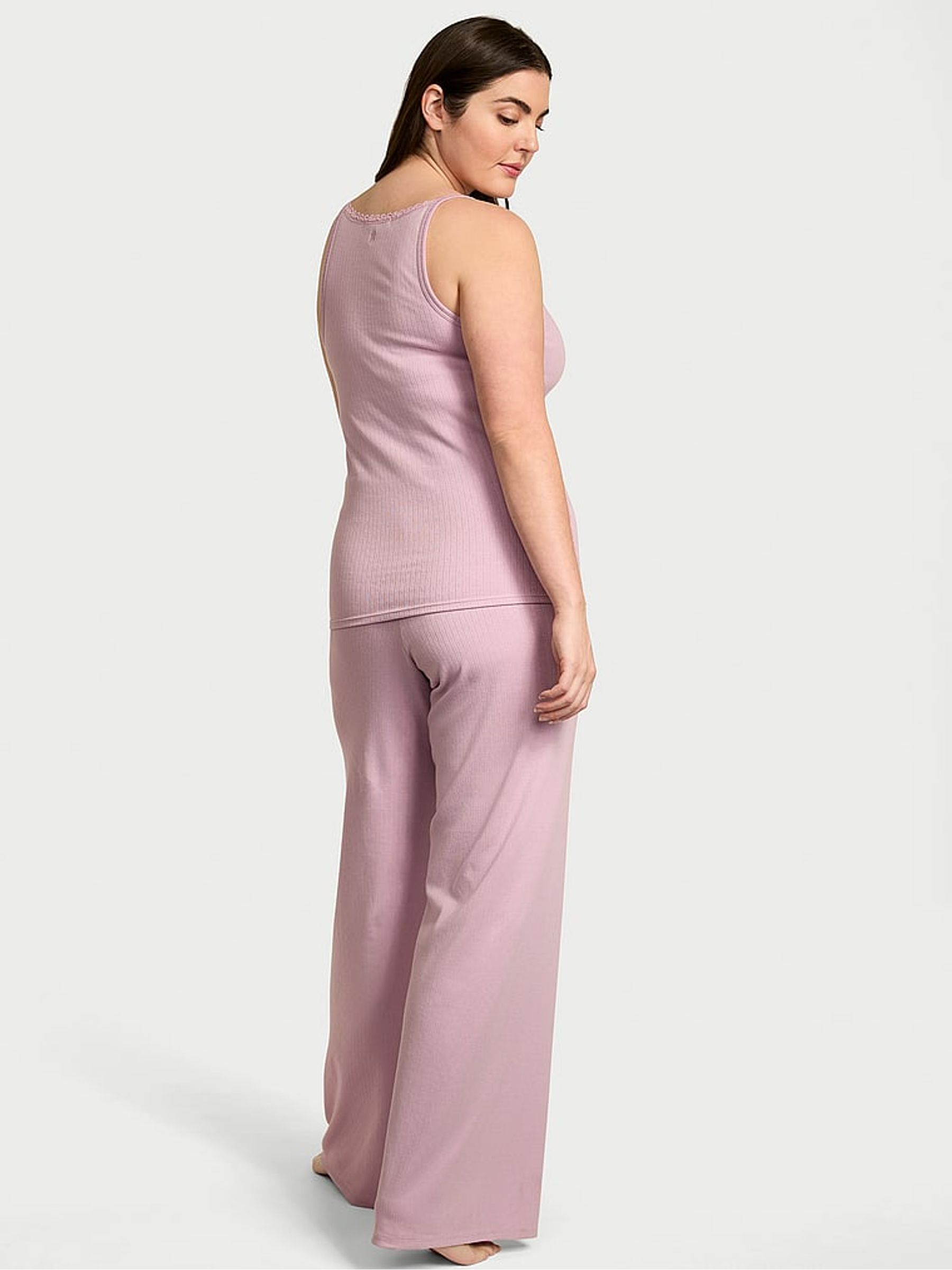 Violet Pearl Purple Pointelle Modal Pyjama Set - Image 2 of 2