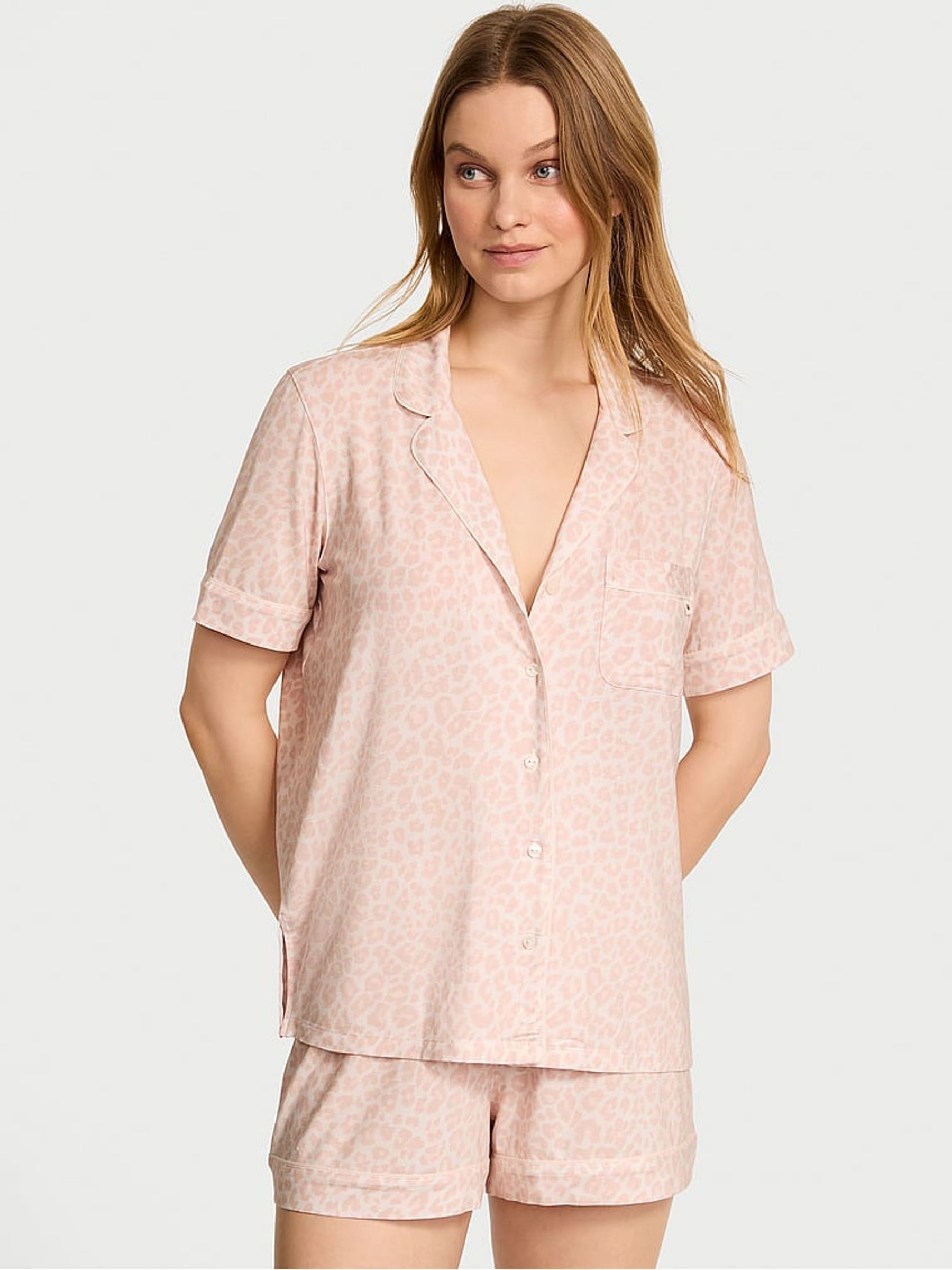 White Leopard Modal Short Pyjama Set - Image 1 of 2