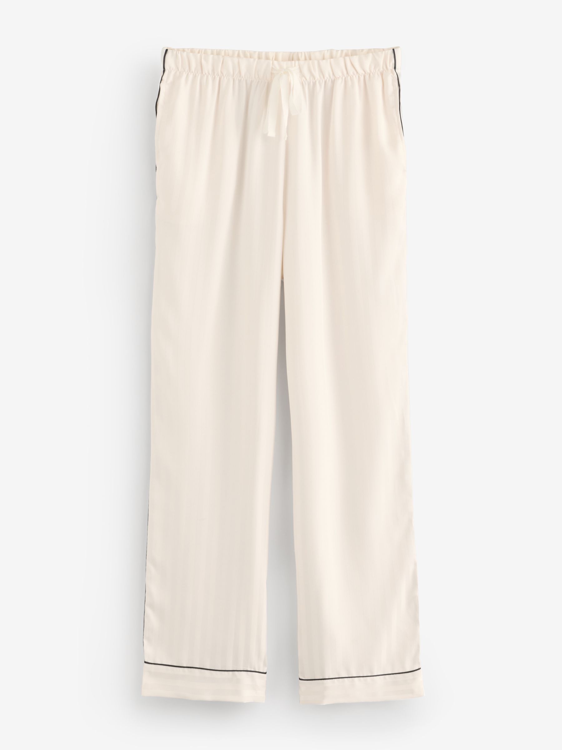 White Satin Long Pyjama Set - Image 5 of 7