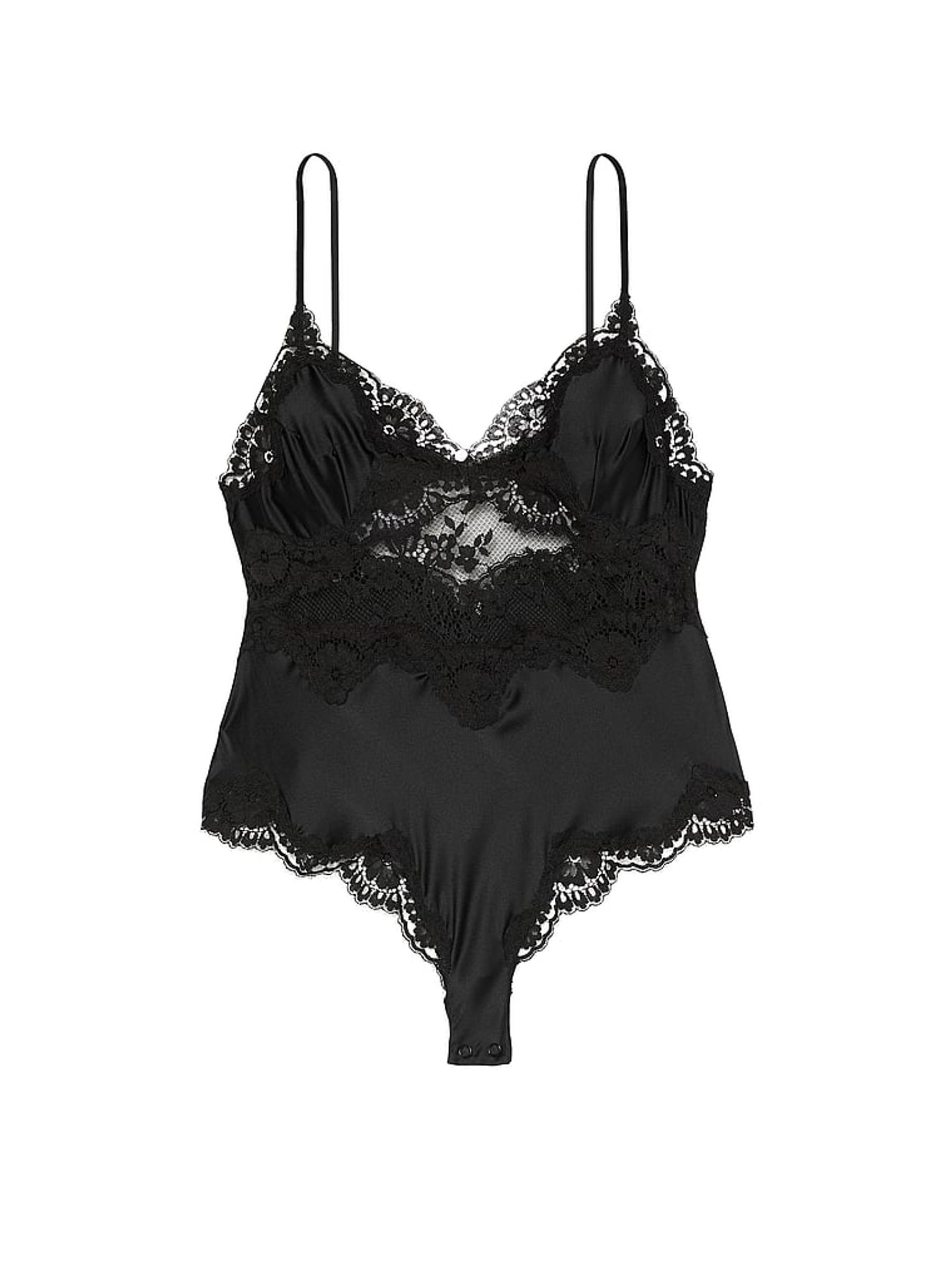 Black Satin & Lace Bodysuit - Image 3 of 3