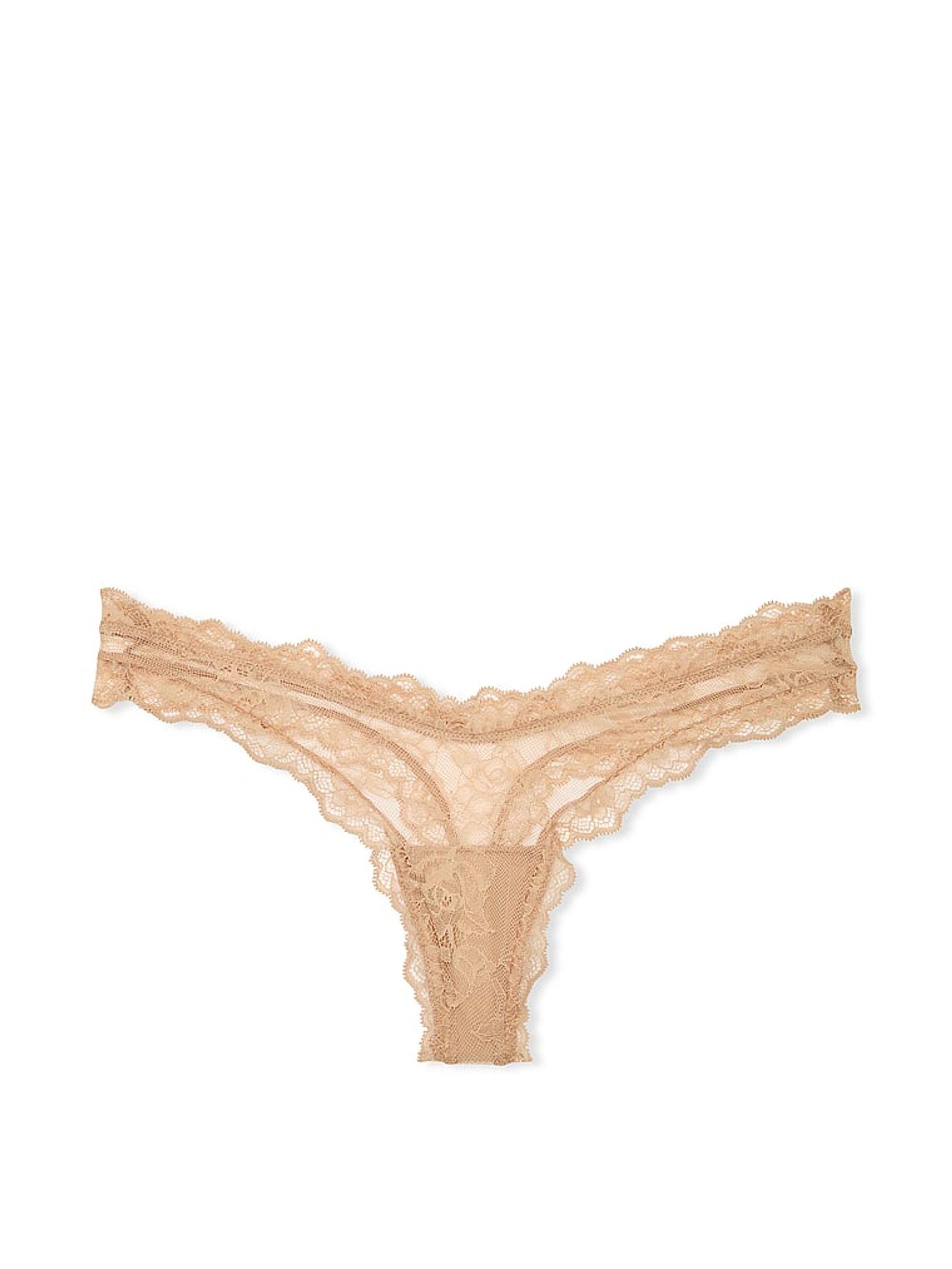 Praline Nude Thong Rose Lace Knickers - Image 3 of 3