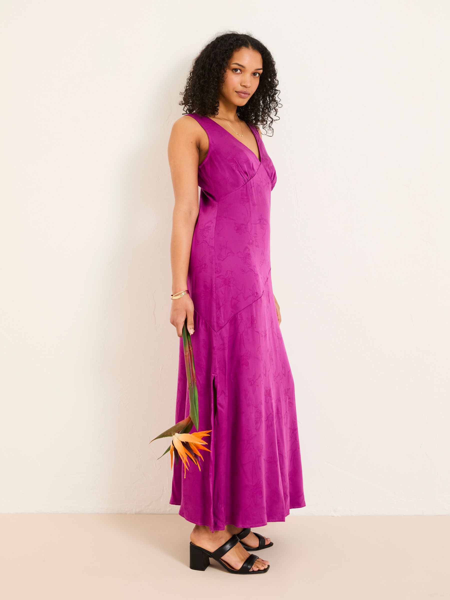 Josephine Purple Slip Dress - Image 4 of 15