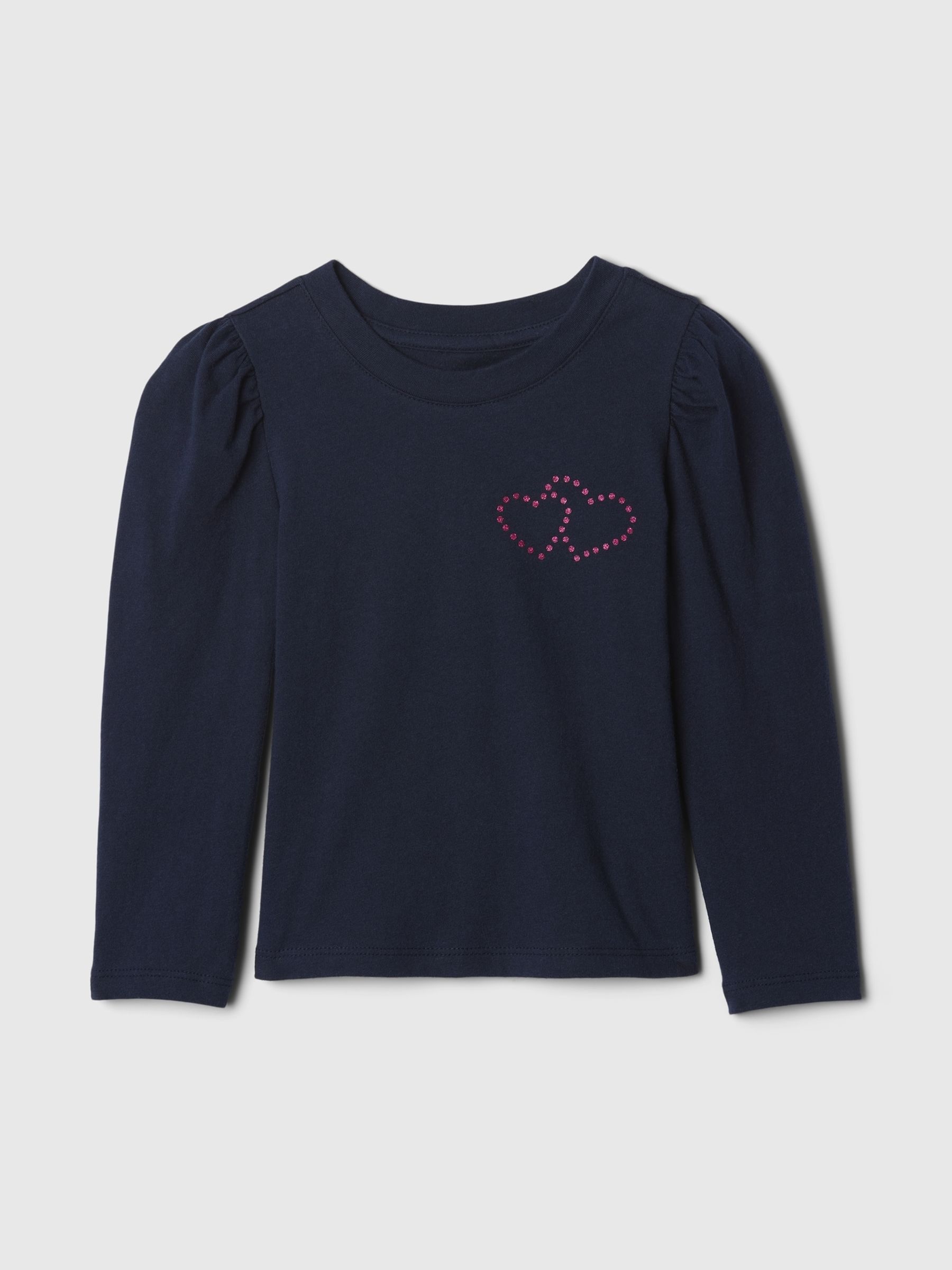 Navy/Blue Puff Long Sleeve T-Shirt (6mths-5yrs) - Image 1 of 2