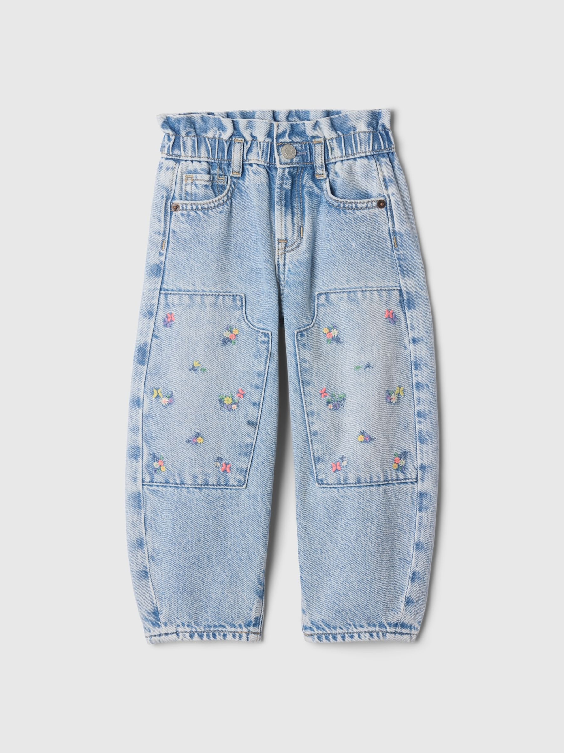 Blue Floral Horseshoe Jeans (6mths-5yrs) - Image 1 of 2