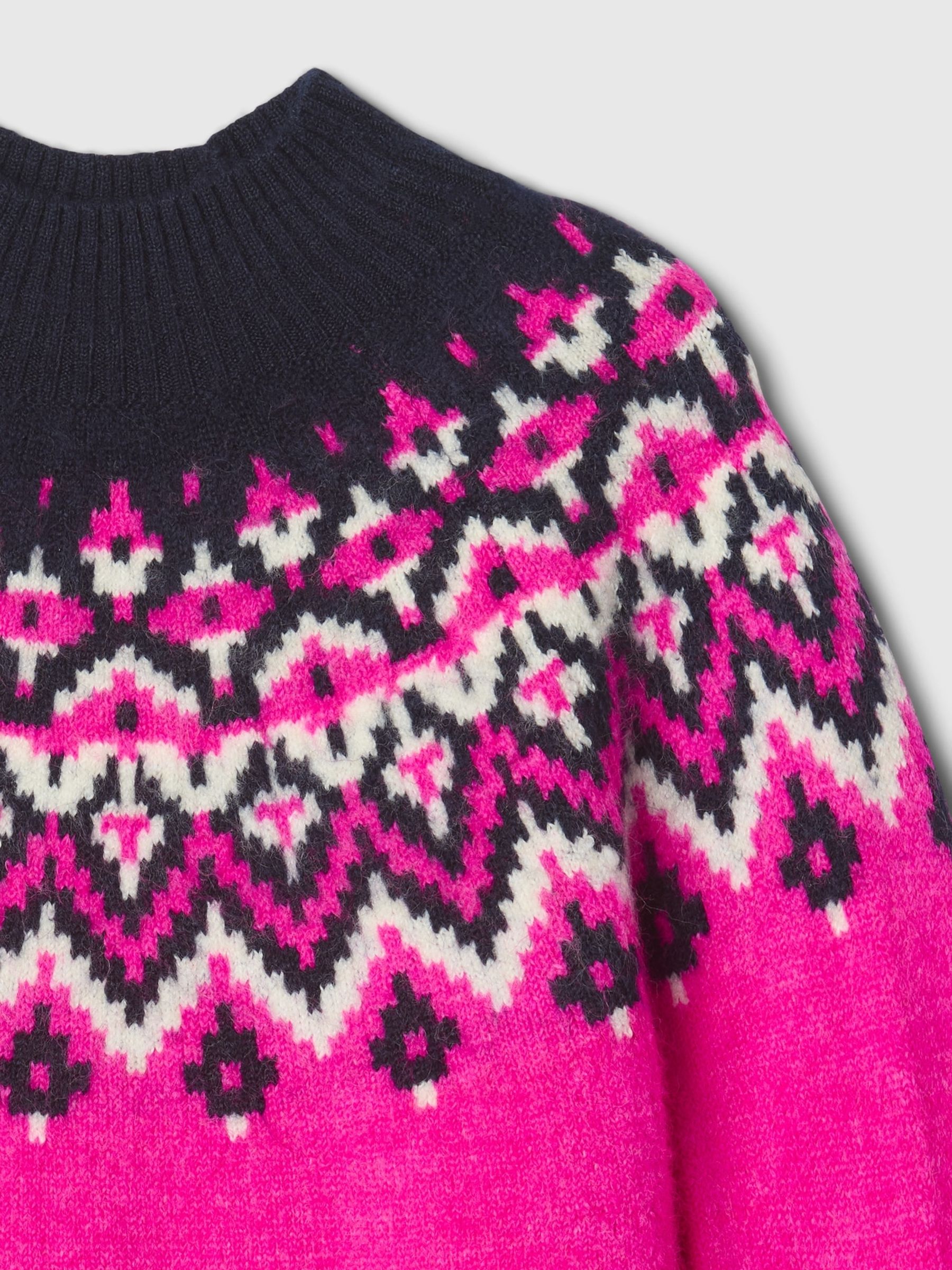 Pink Fair Isle Jumper Dress (6mths-5yrs) - Image 4 of 4
