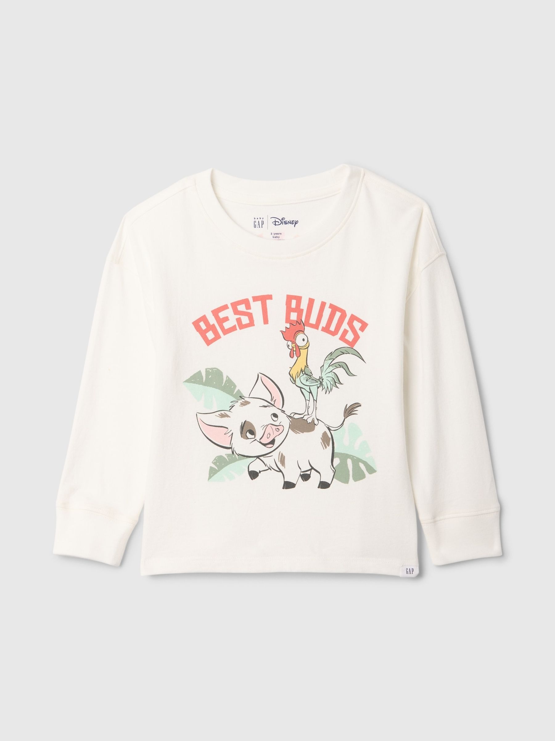 White Pua & Hei Hei Disney Moana Graphic T-Shirt (6mths-5yrs) - Image 1 of 1