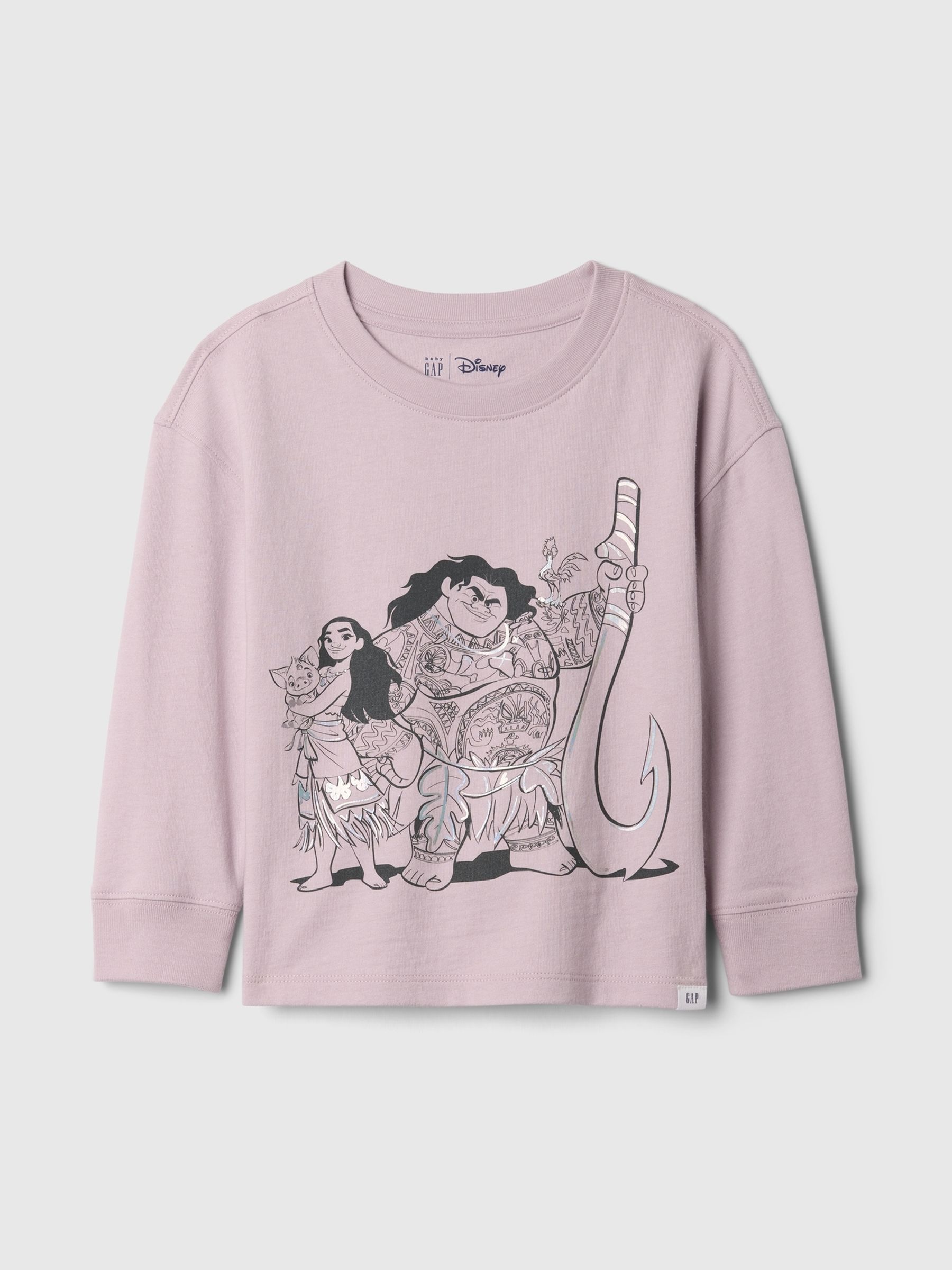 Purple Disney Moana Graphic T-Shirt (6mths-5yrs) - Image 1 of 2