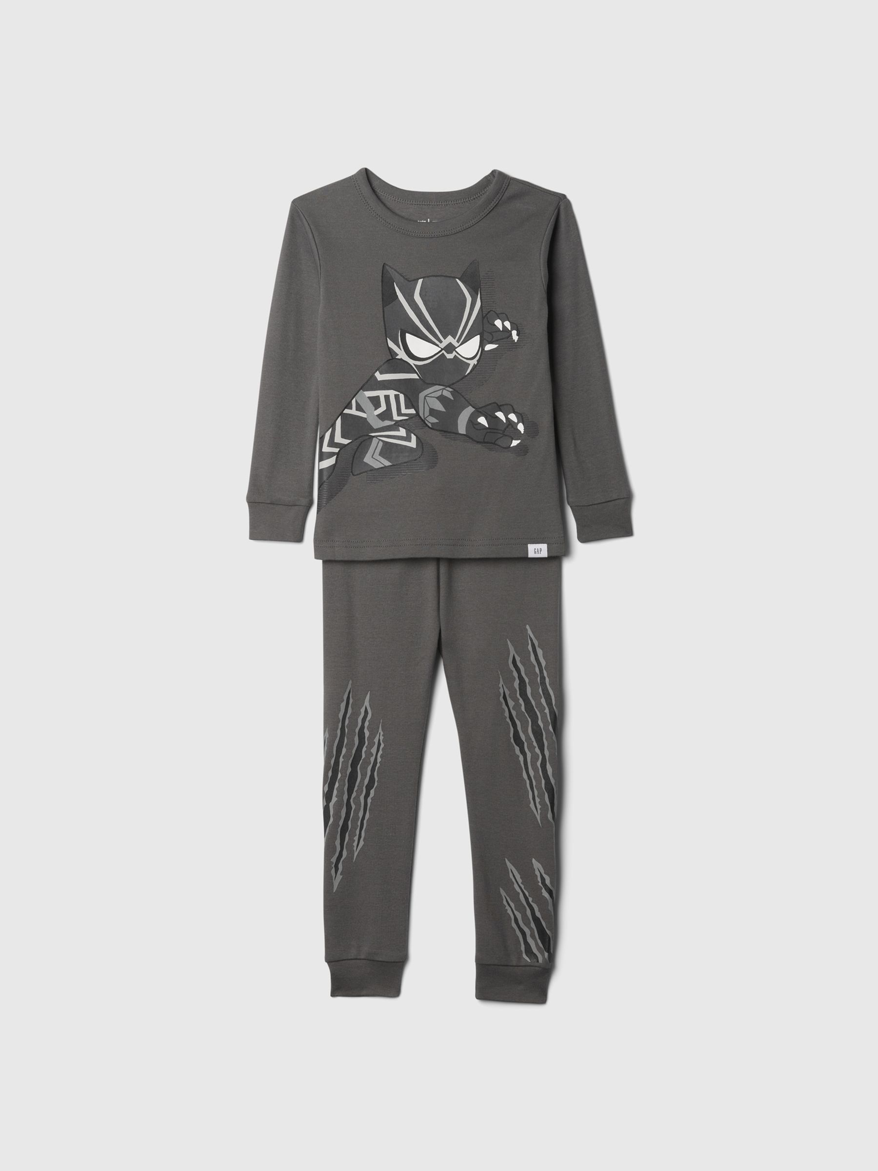 Grey Black Panther Cotton Long Pyjamas (12mths-5yrs) - Image 1 of 2