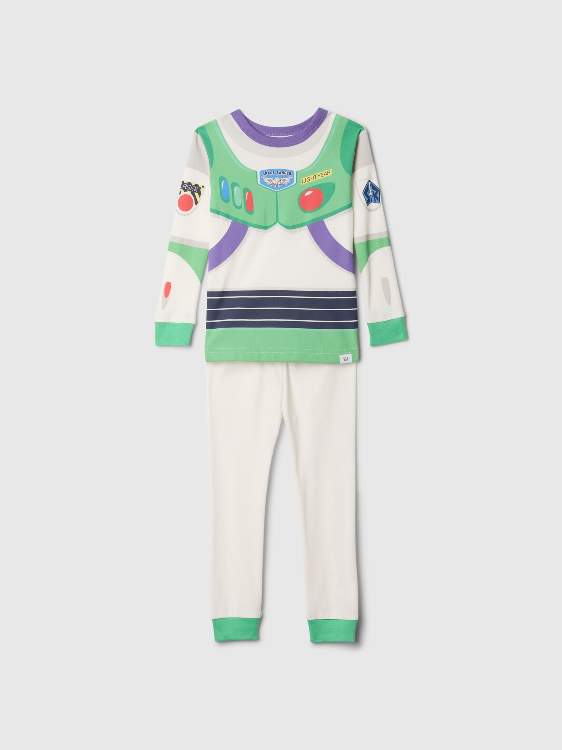 White Buzz Lightyear Disney Toy Story Cotton Long Sleeve Pyjamas (12mths-5yrs) - Image 1 of 2
