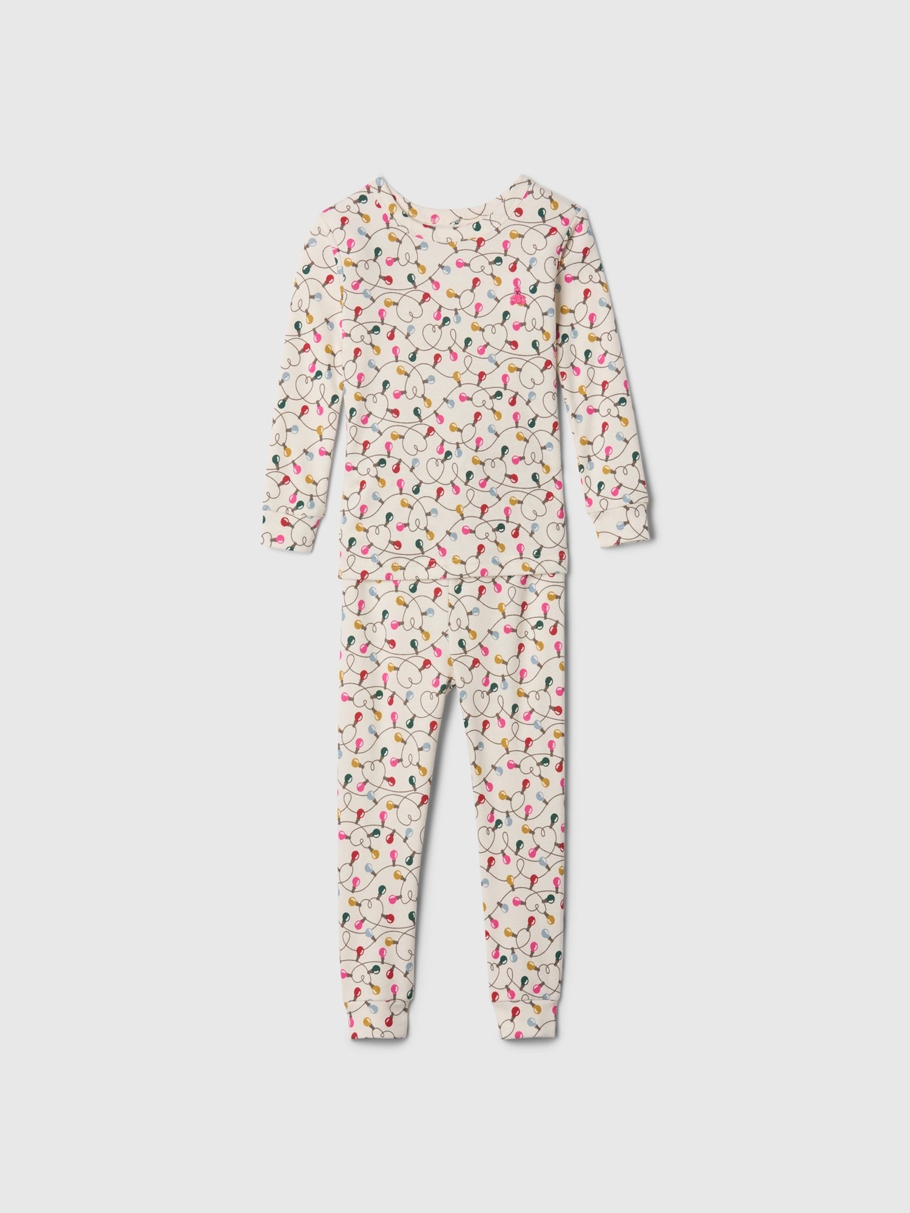 Cream Christmas Print Pyjamas (6mths-5yrs) - Image 1 of 2