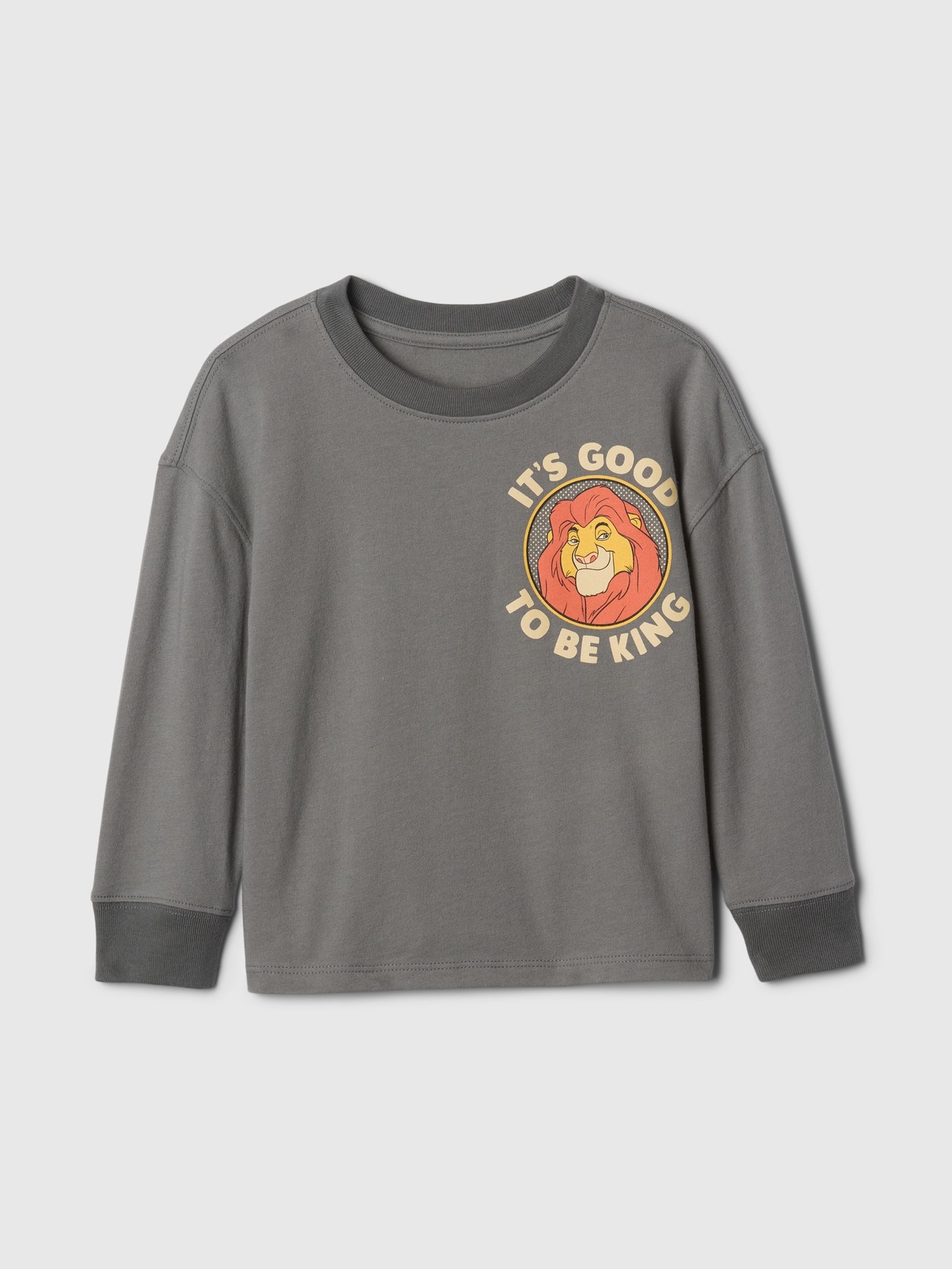 Grey Musafa Disney Lion King Graphic Long Sleeve T-Shirt (6mths-5yrs) - Image 1 of 2