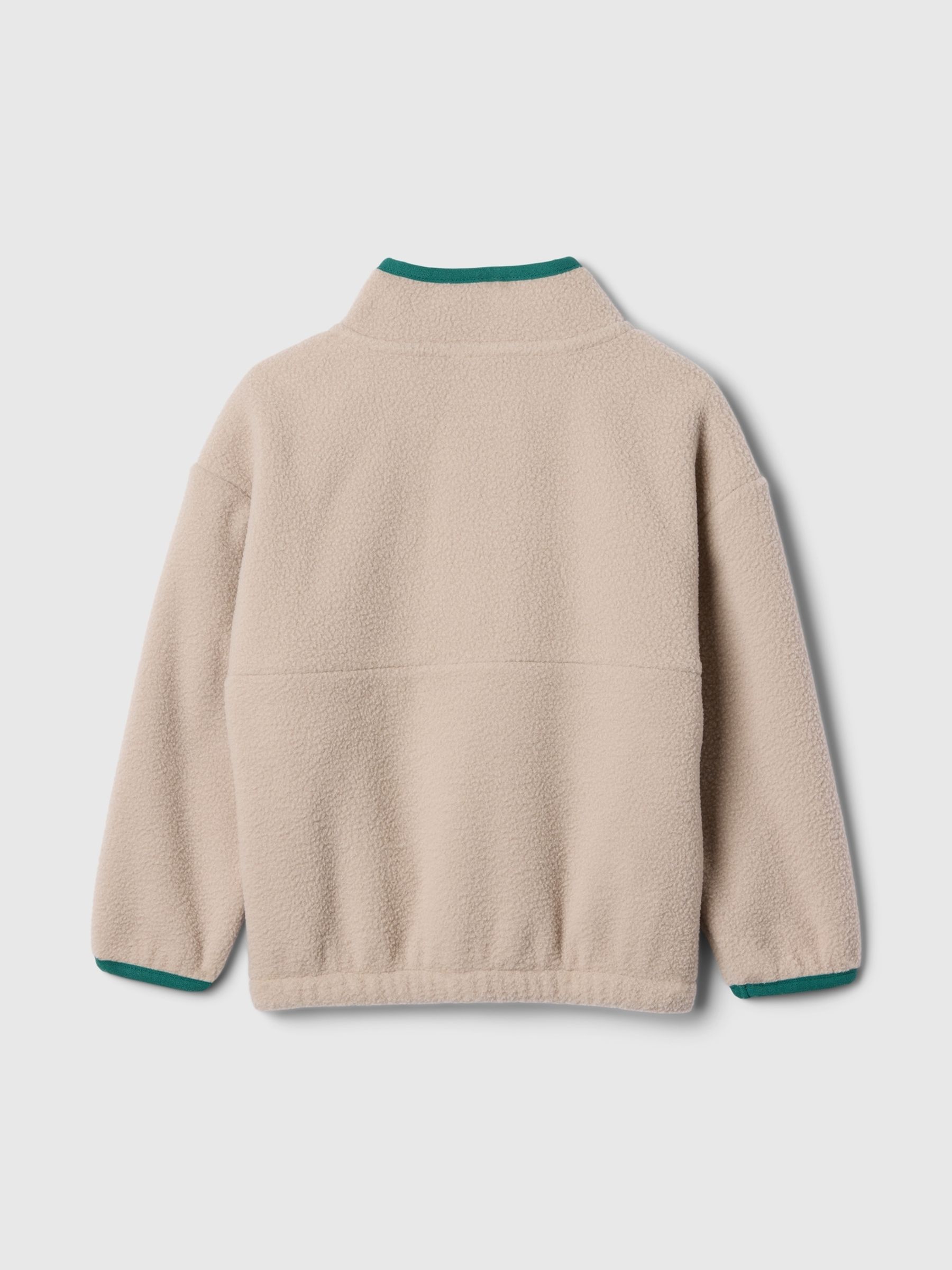 Beige Sherpa Half-Zip Fleece (6mths-5yrs) - Image 2 of 2