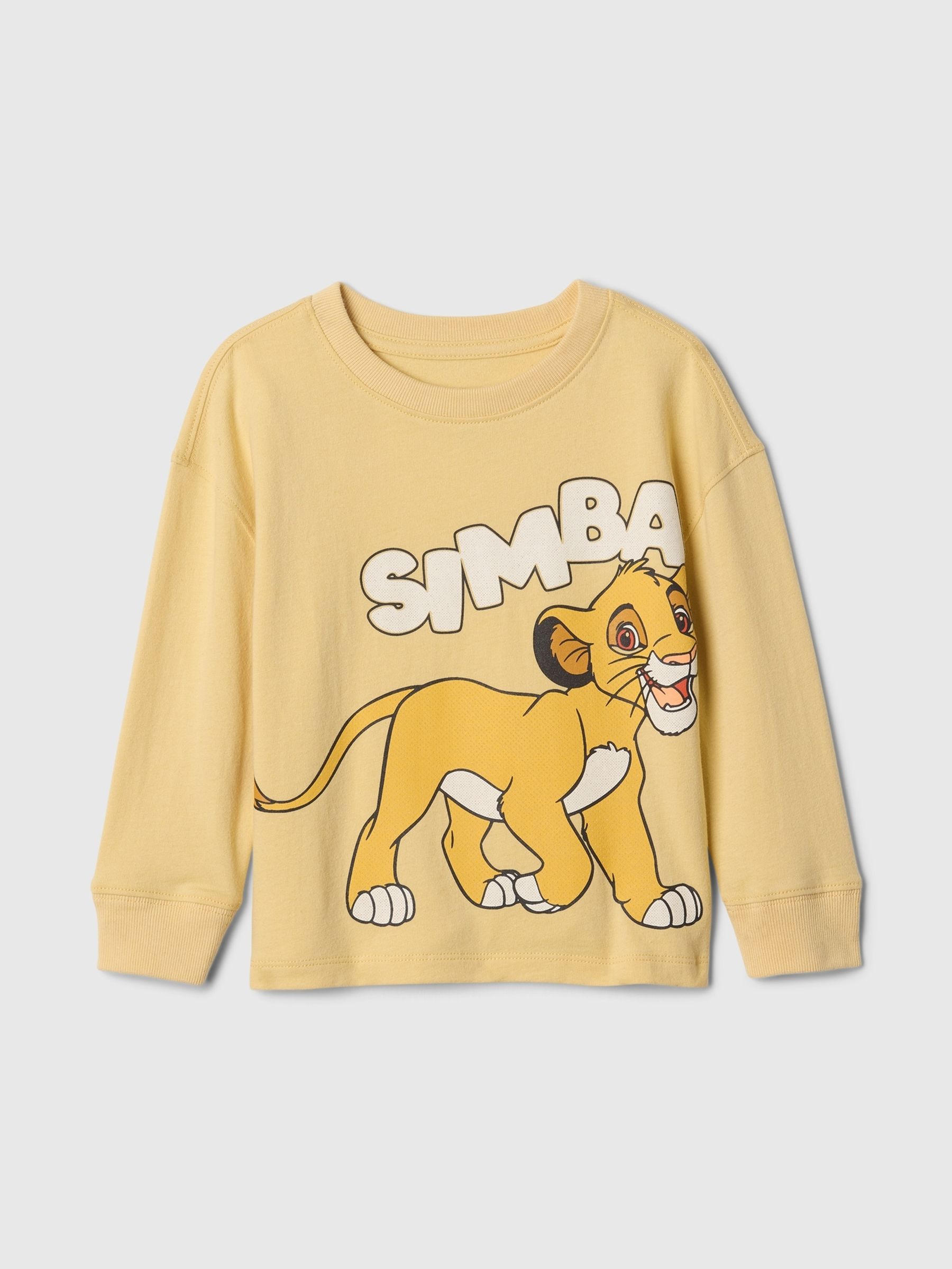Yellow Simba Disney Lion King Graphic Long Sleeve T-Shirt (6mths-5yrs) - Image 1 of 2