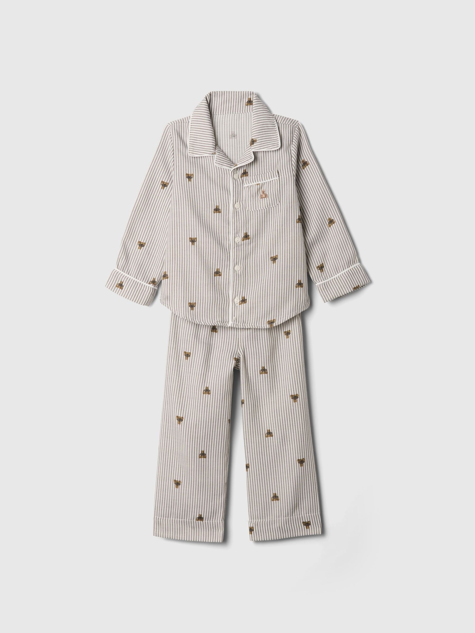 Grey Matching Family Christmas Long Sleeve Button Pyjamas (6mths-5yrs) - Image 2 of 3