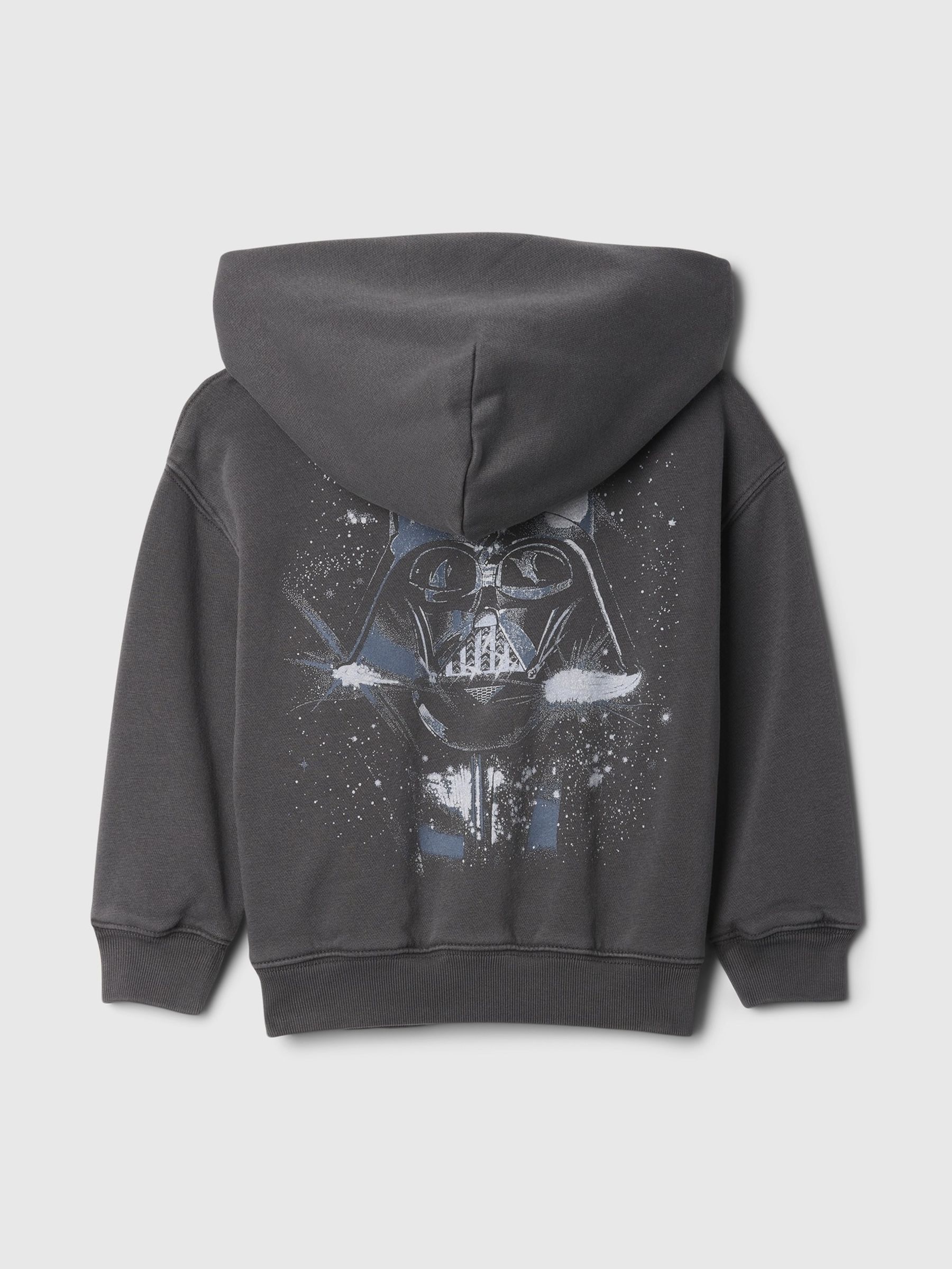 Black Darth Vader Vintage Soft Star Wars Hoodie (6mths-5yrs) - Image 3 of 5