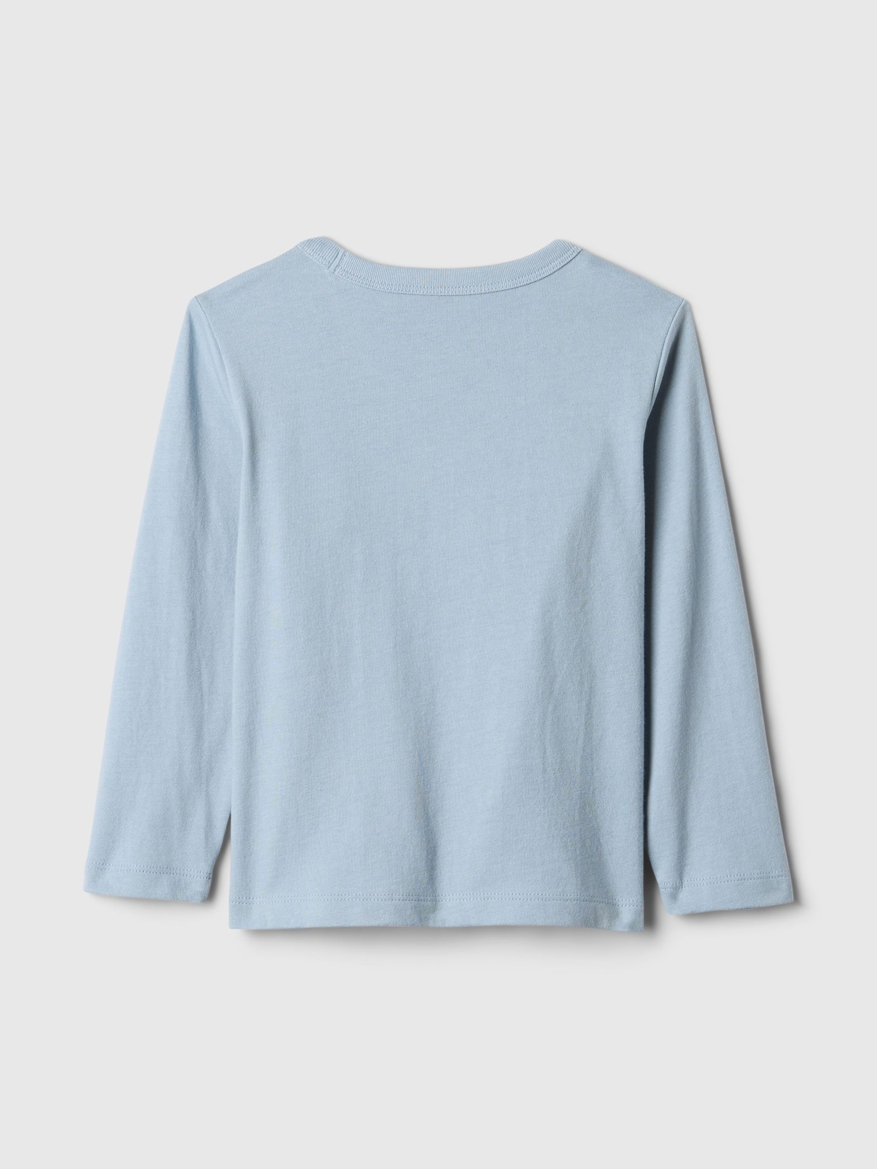 Blue Dinosaur Long Sleeve Crew Neck Graphic T-Shirt (6mths-5yrs) - Image 2 of 2
