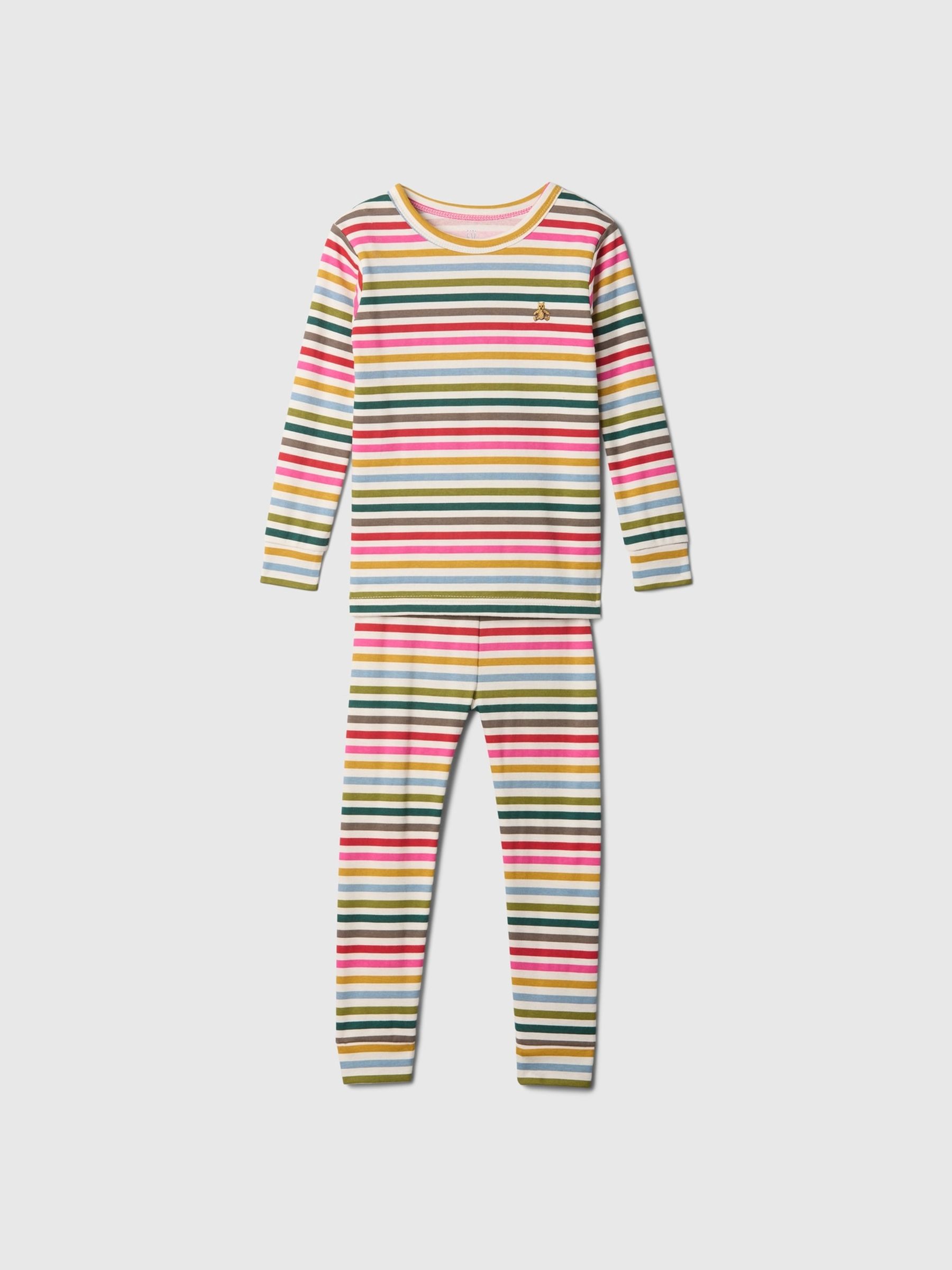 White Stripe Brushed Cotton Pyjamas (12mths-5yrs) - Image 2 of 3