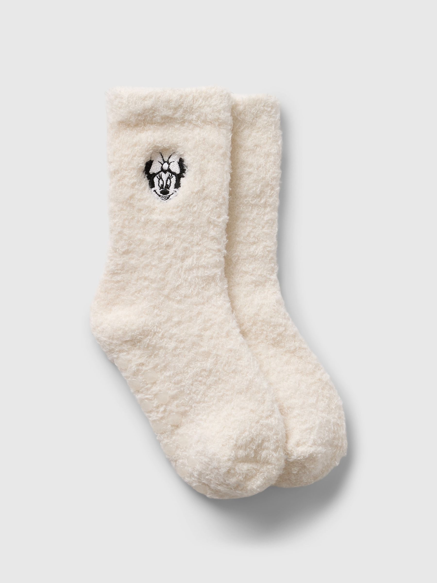 White Disney Minnie Mouse Cosy Fluffy Socks (12mths-5yrs) - Image 1 of 1