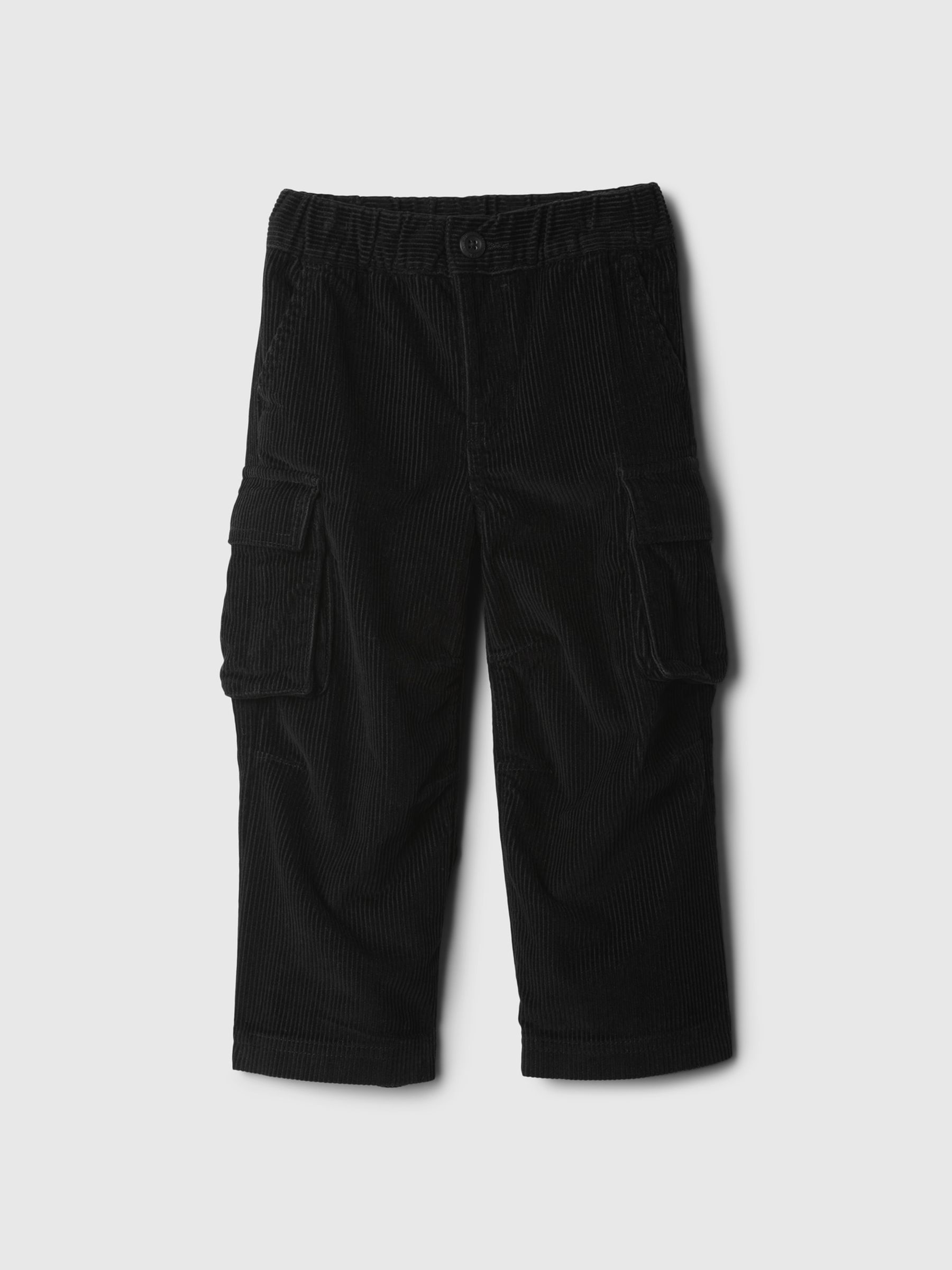 Black Corduroy Cargo Trousers (6mths-5yrs) - Image 1 of 1