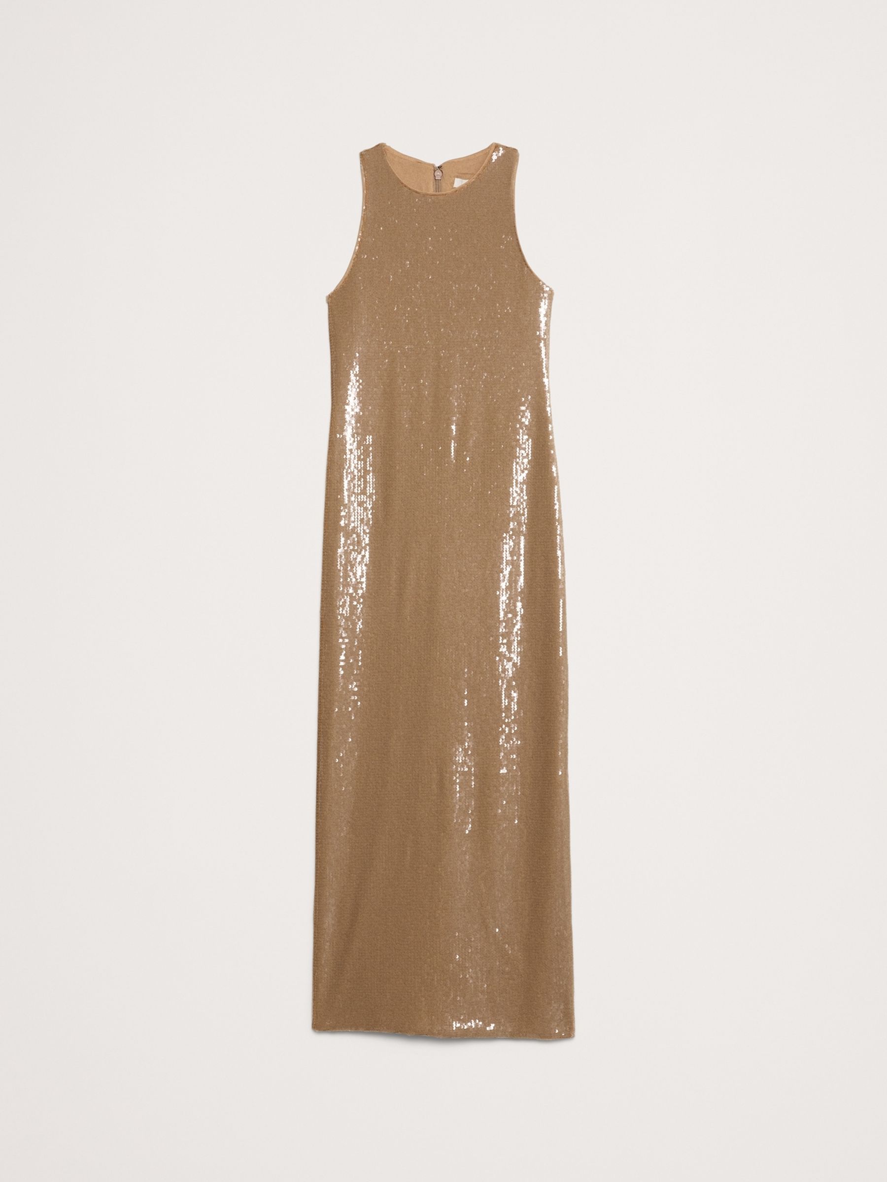 Banana Republic Gold Stretch-Sequin Maxi Dress - Image 5 of 5