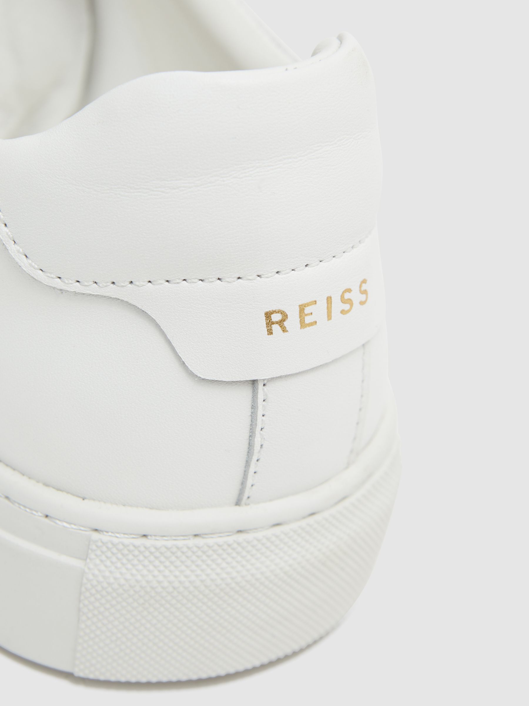 Leather Low-Top Trainers in White - Image 1 of 5
