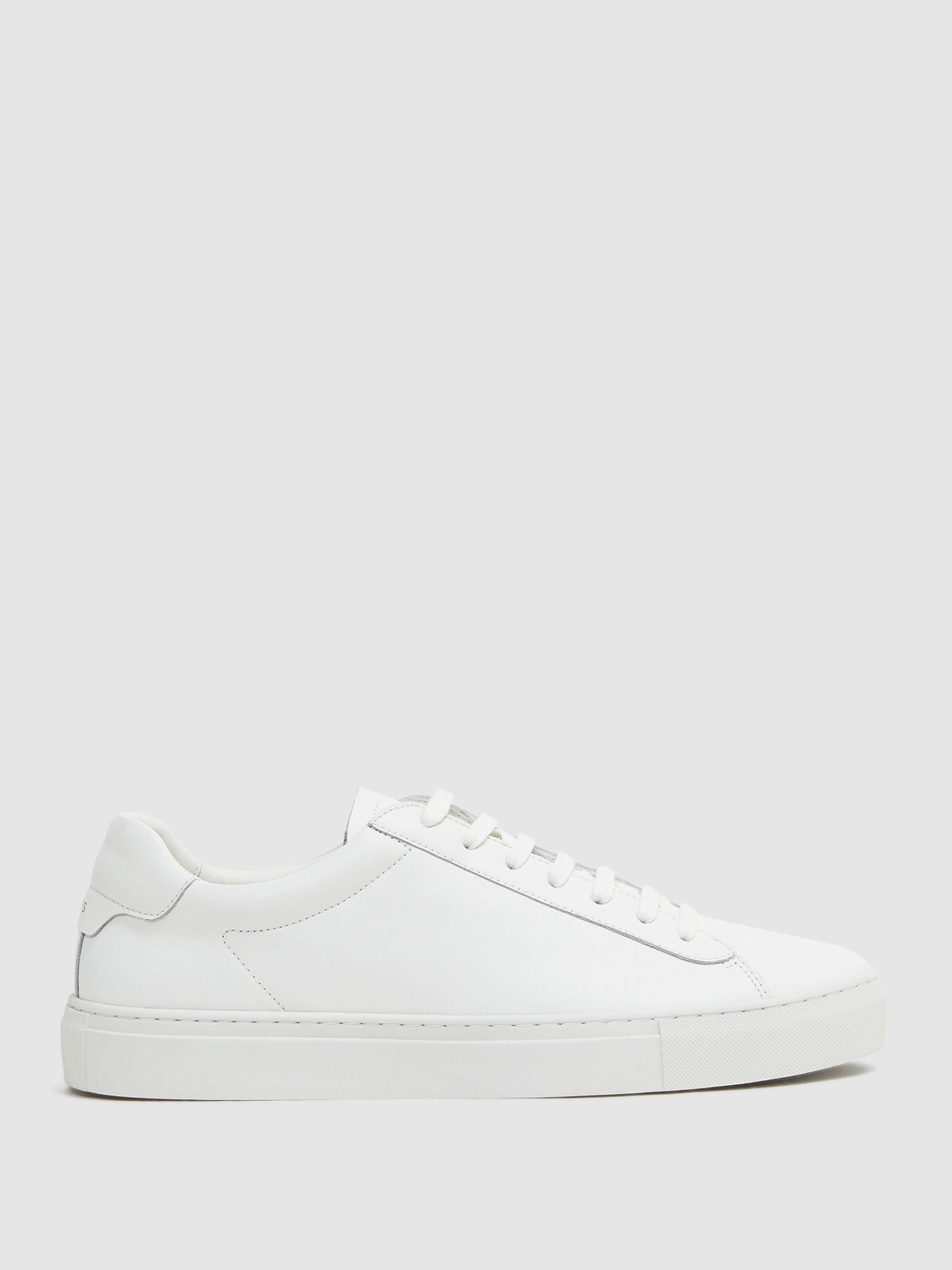 Leather Low-Top Trainers in White - image 5