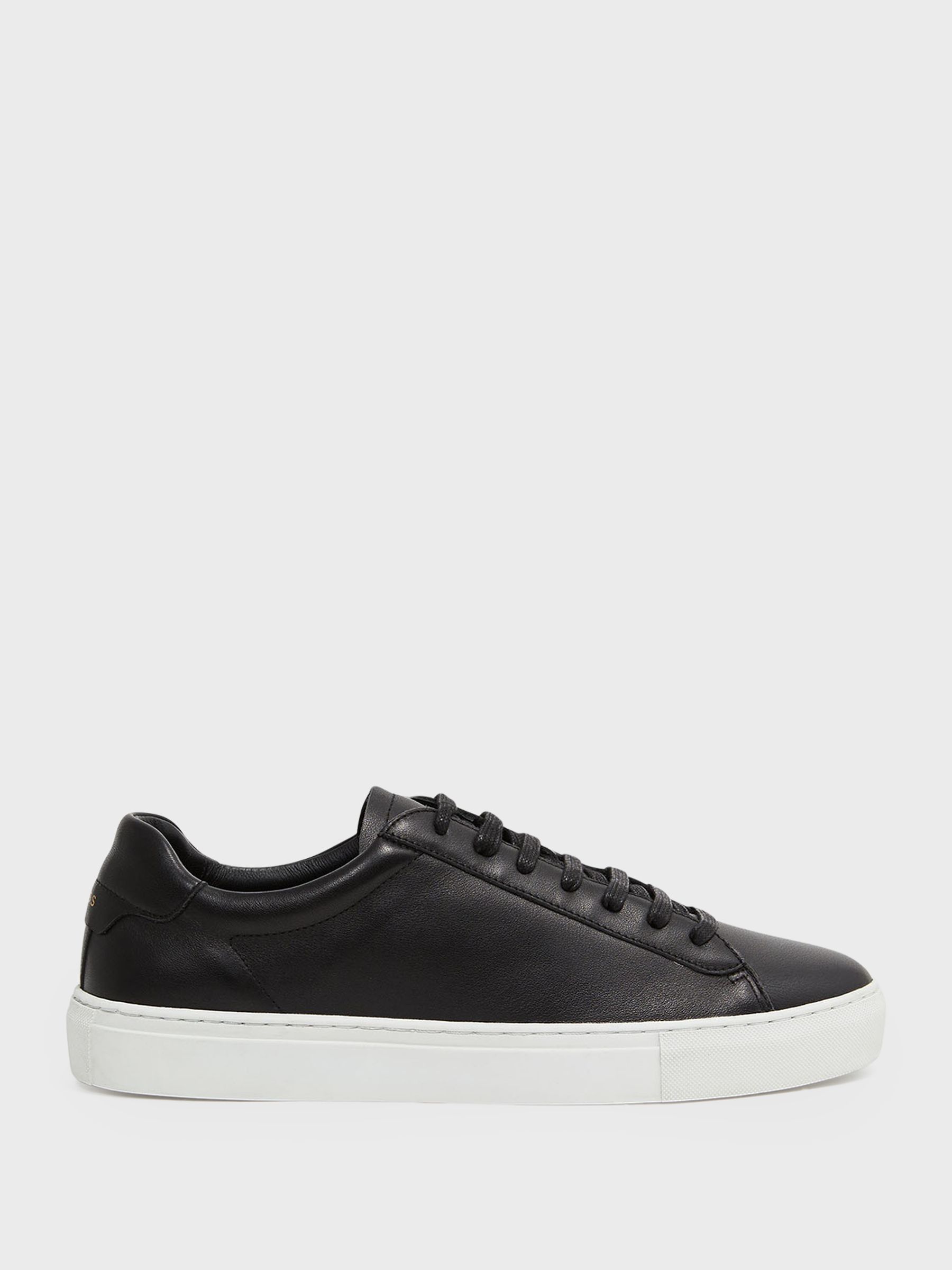 Leather Low-Top Trainers in Black - Image 1 of 5