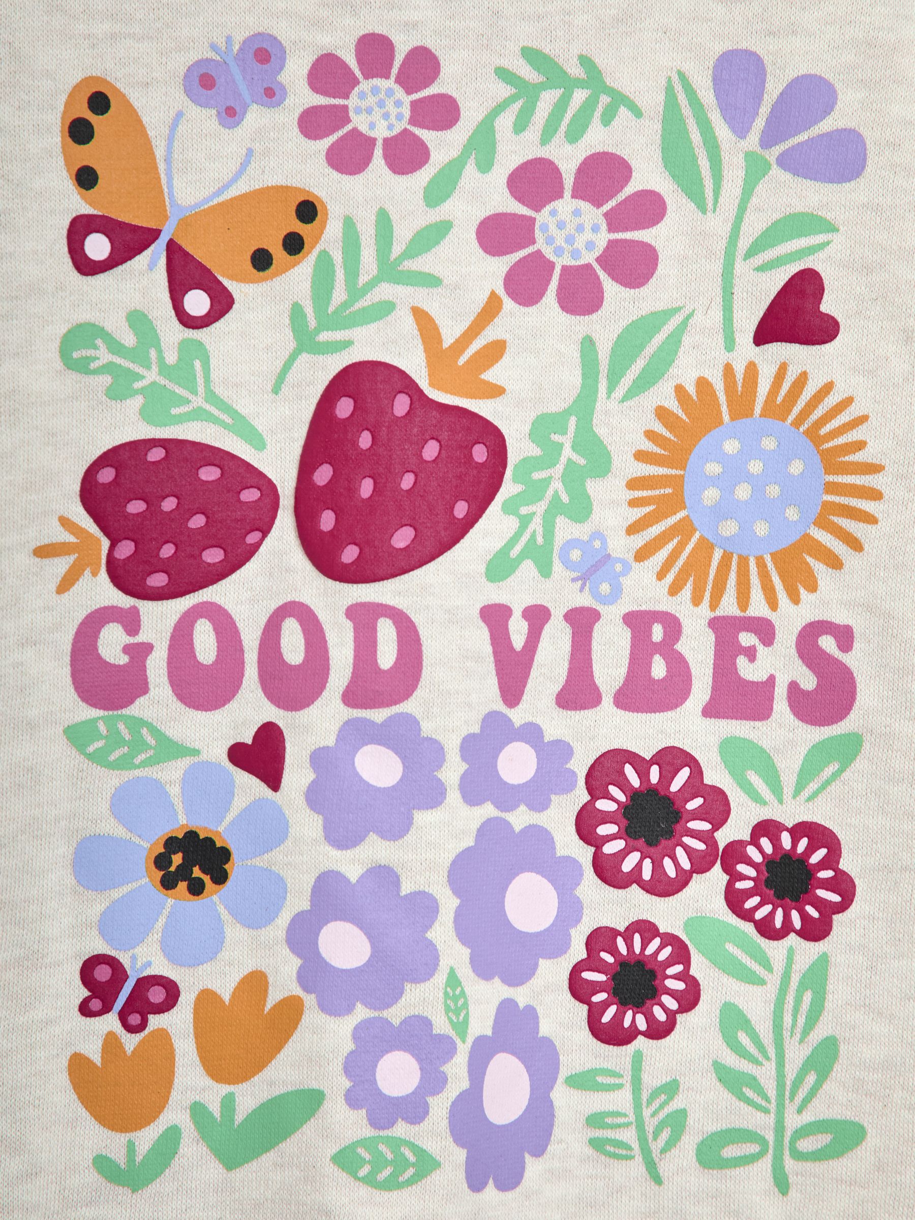 Grey Good Vibes Graphic Sweatshirt - Image 3 of 3