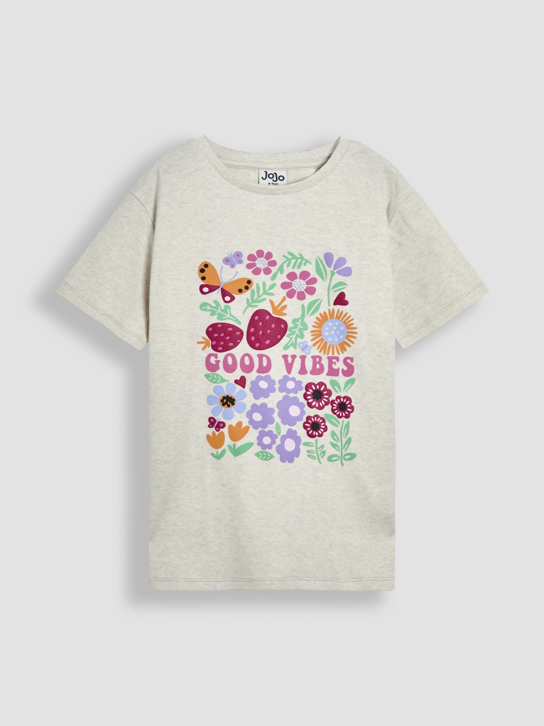 Cream Good Vibes Classic Crew Neck T-Shirt - Image 1 of 3