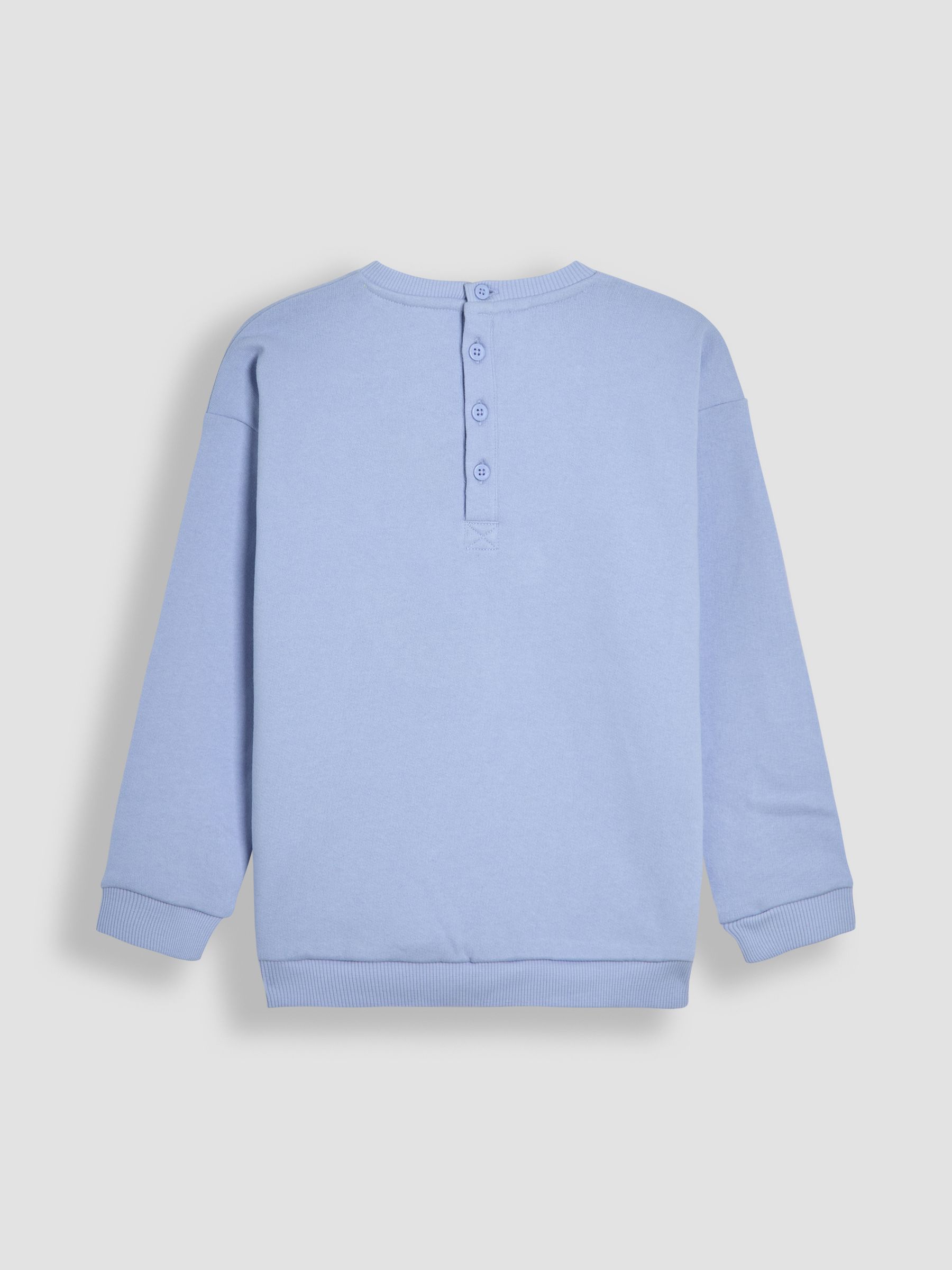 Cornflower Floral Appliqué Crew Neck Sweatshirt - Image 2 of 3