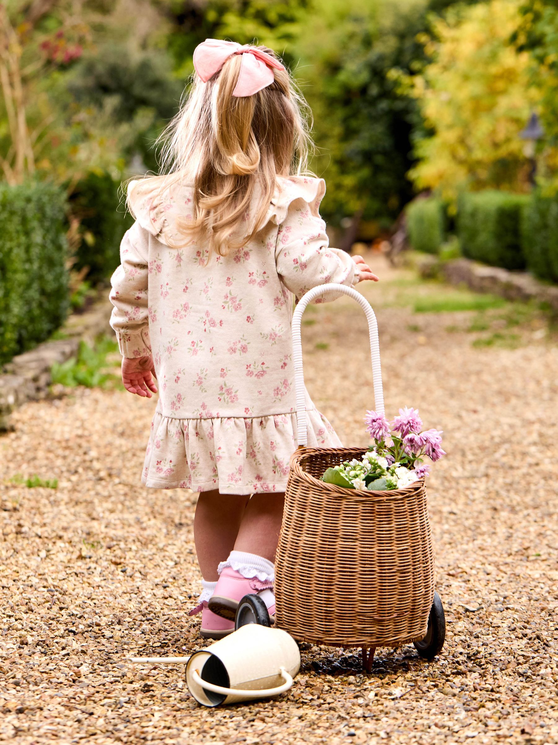 Neutral Floral Sweat Dress - Image 3 of 6