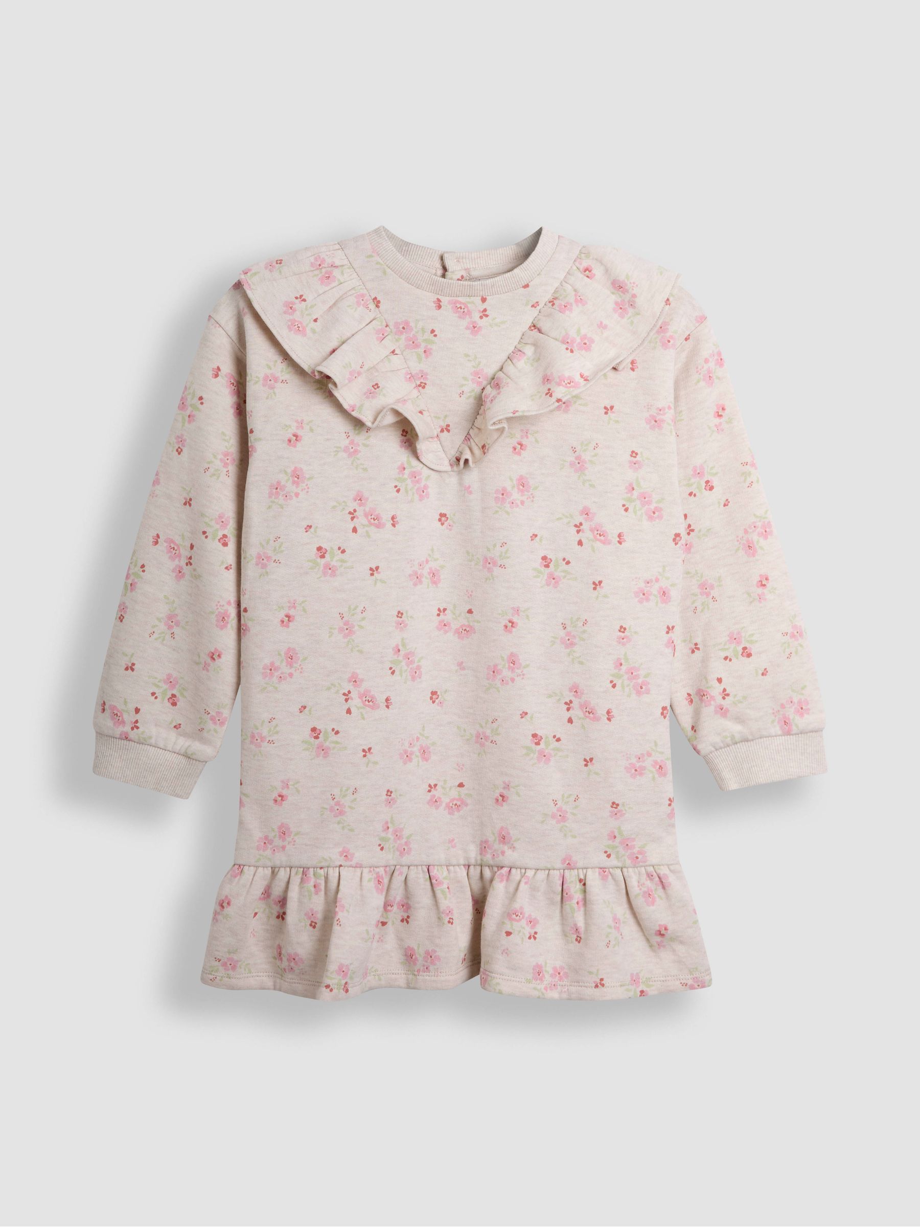Neutral Floral Sweat Dress - Image 4 of 6