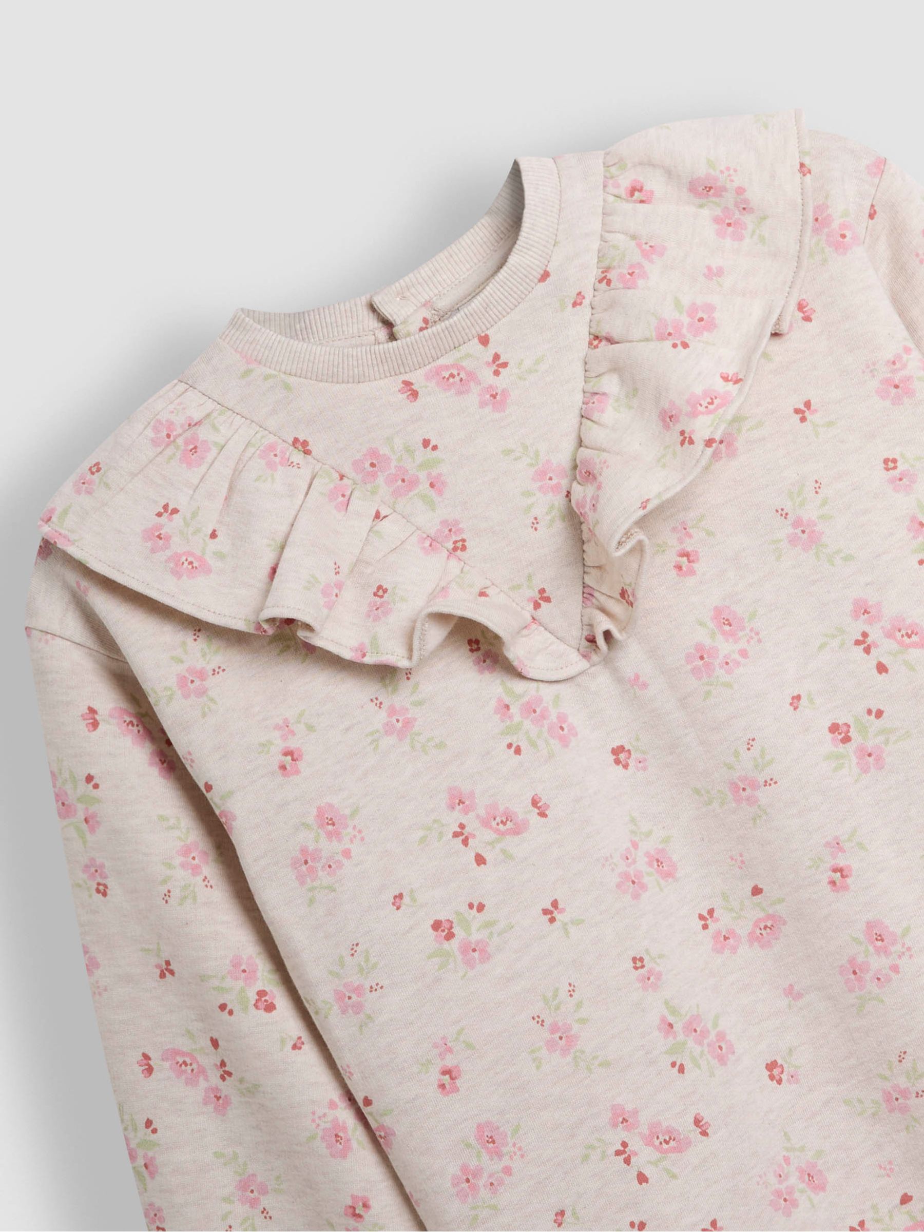 Neutral Floral Sweat Dress - Image 5 of 6