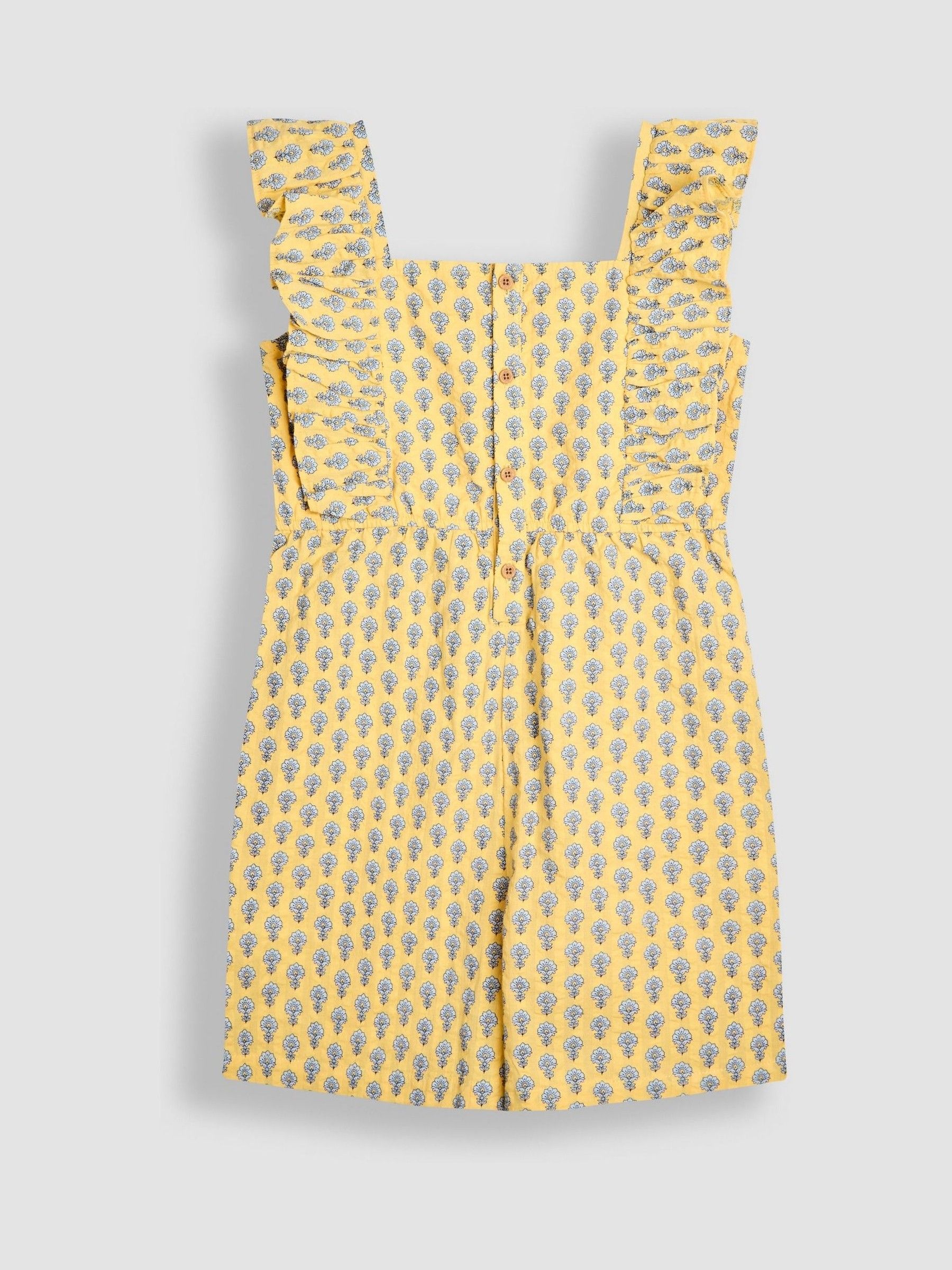 Yellow Floral Ruffle Front Playsuit - Image 2 of 4