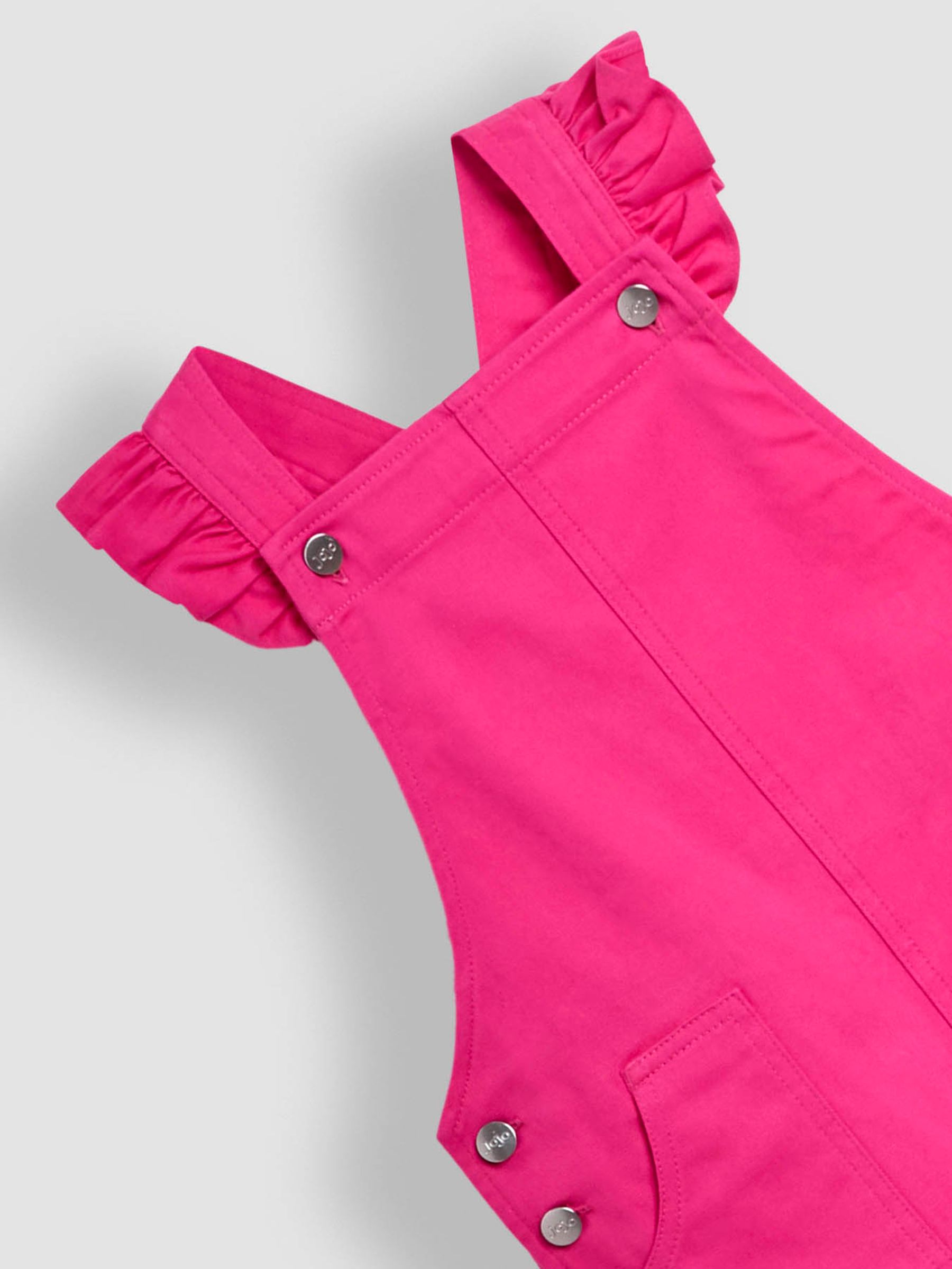 Fuchsia Pink Frill Shoulder Dungarees - Image 3 of 3